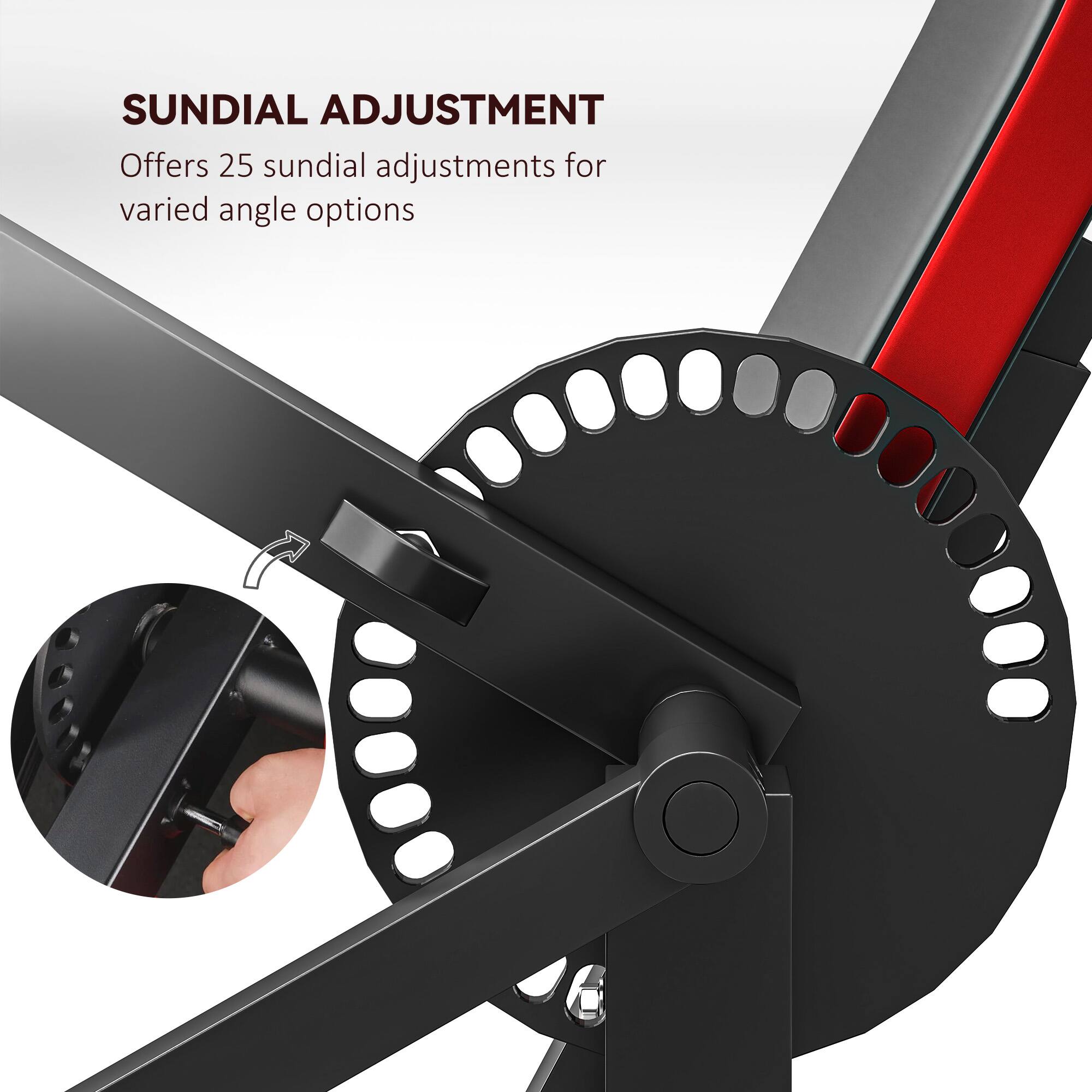 SUNDIAL ADJUSTMENT  
Offers 25 sundial adjustments for varied angle options