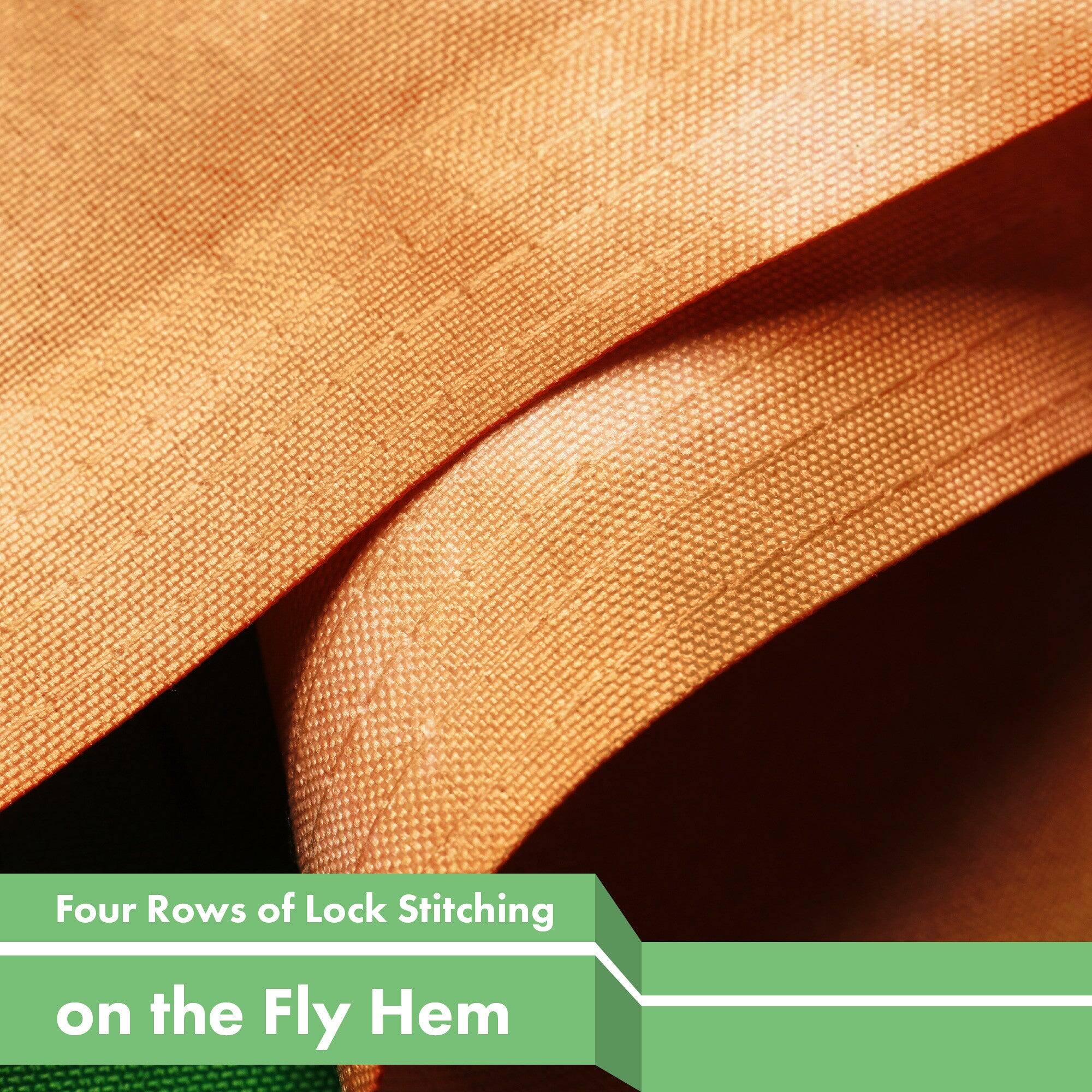 Four Rows of Lock Stitching on the Fly Hem