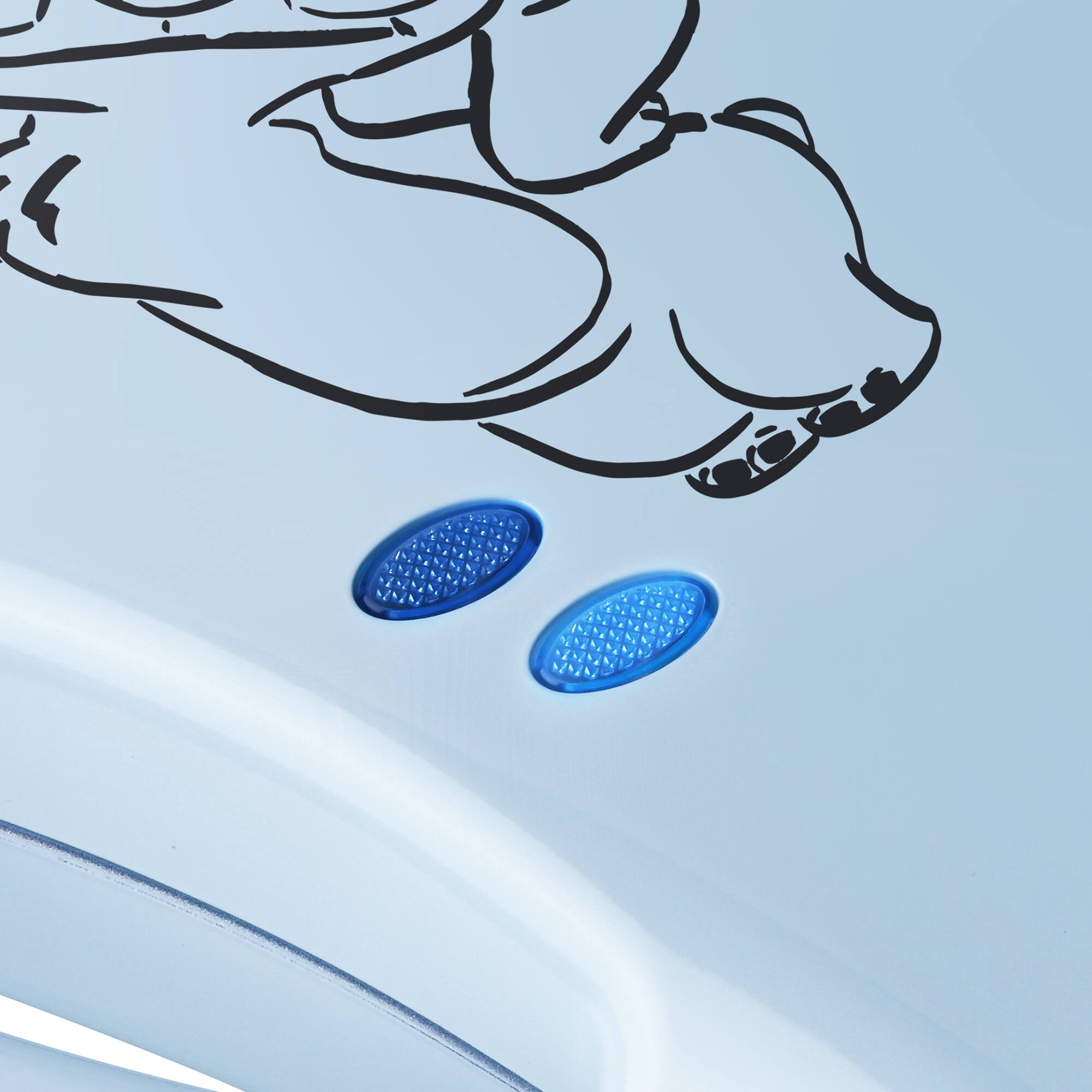 Back. Disney - Lilo & Stitch Sandwhich Maker - Sun Sand Sea - Blue.