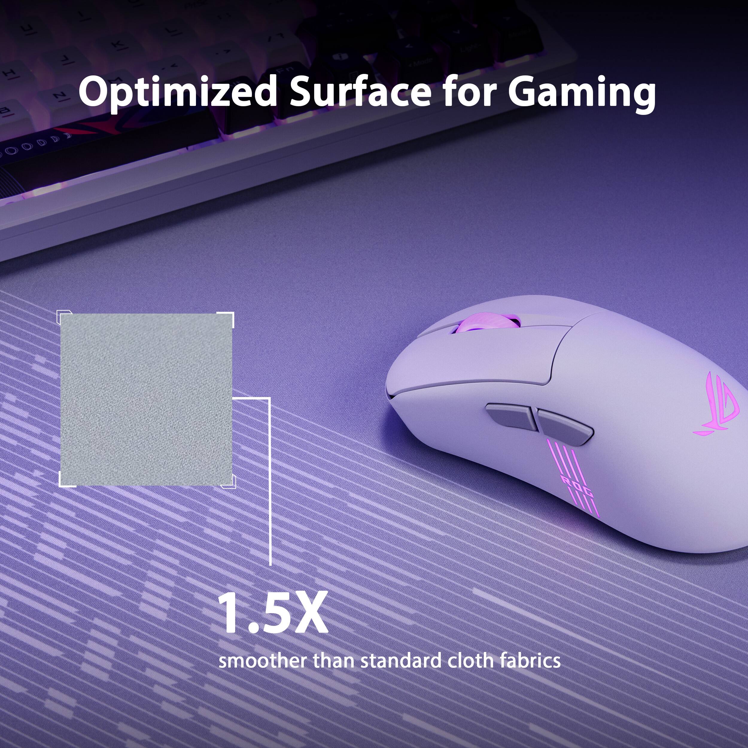 Optimized Surface for Gaming: 1.5X smoother than standard cloth fabrics.