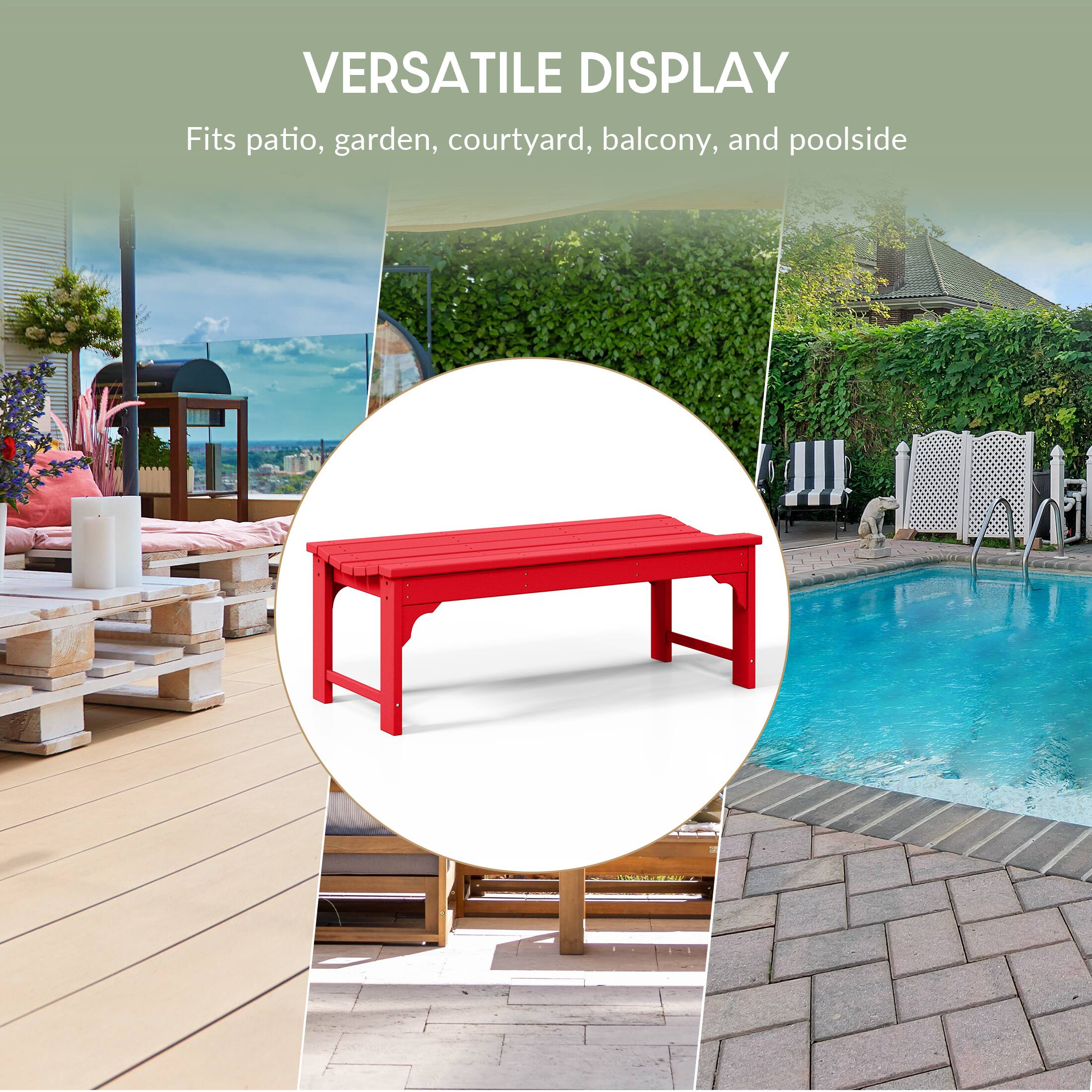 VERSATILE DISPLAY  
Fits patio, garden, courtyard, balcony, and poolside