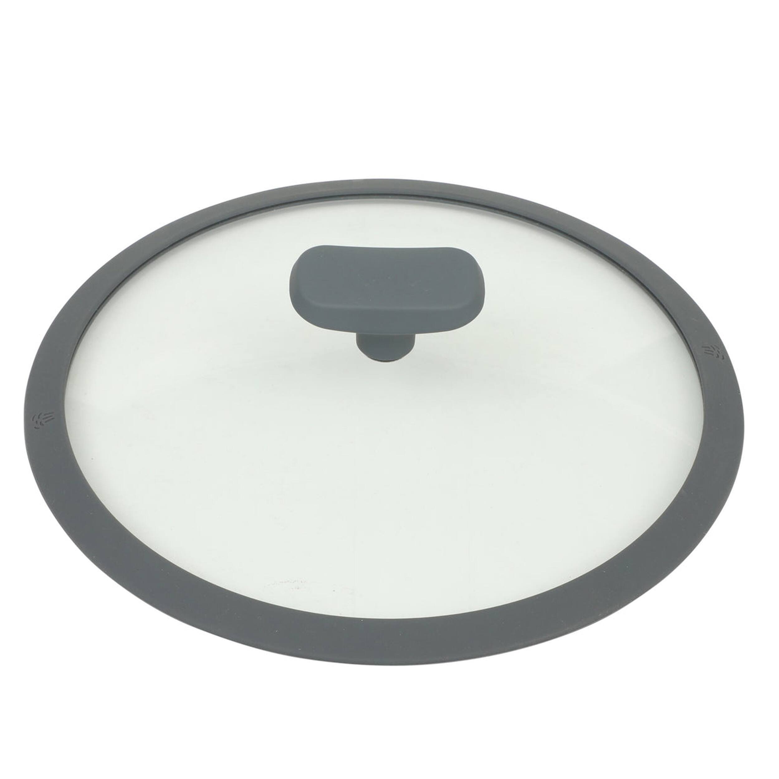 Alt View 2. Oster - Oster Rooney 4.1 Quart Ceramic Nonstick Cast Aluminum Saute Pan with Lid in Grey - Grey.