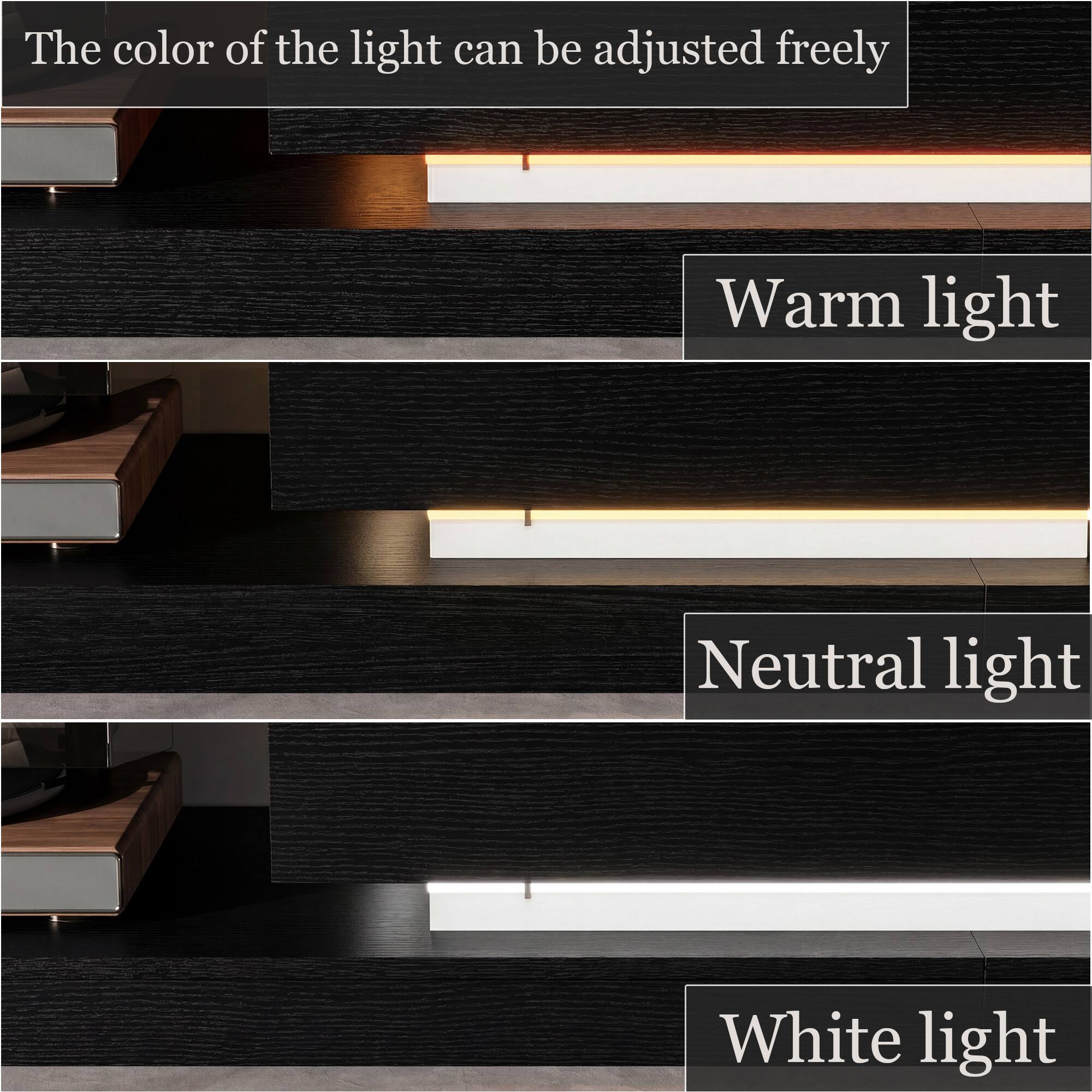 The color of the light can be adjusted freely

Warm light

Neutral light

White light