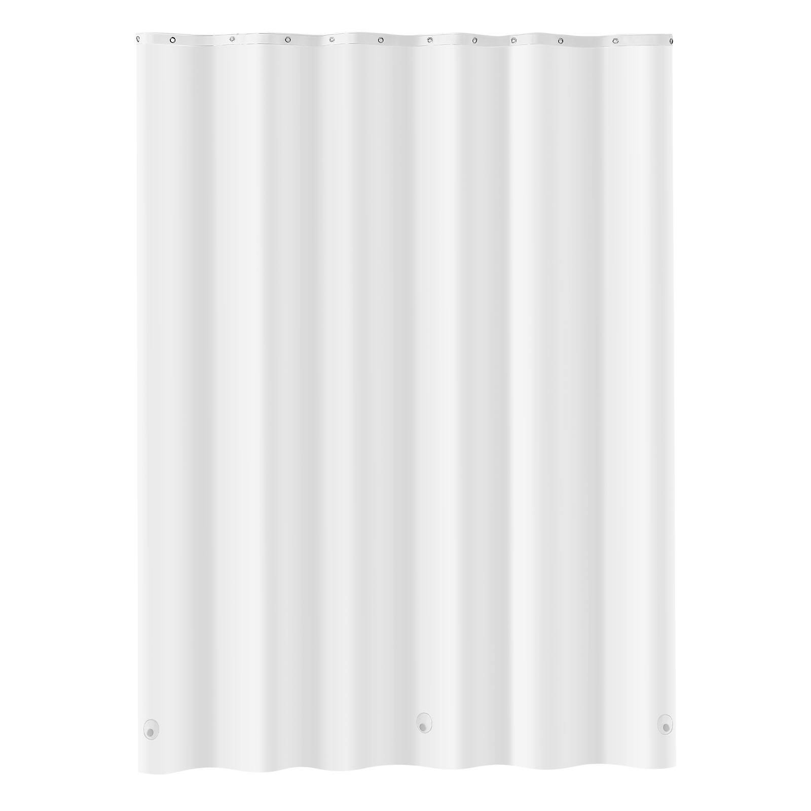 Alt View 5. VEVOR - Shower Curtain Liner, 8G Heavy-Duty PEVA Shower Liner, 2-Pack Waterproof Plastic Liners with 3 Magnets - White.