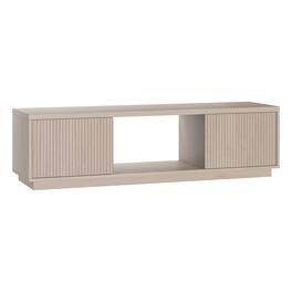 Hudson&Canal - Dorian Rectangular Fluted TV Stand for TV's up to 65" - Alder White