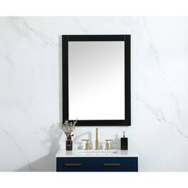 Elegant Decor - Aqua vanity mirror 27x36 inch in - Black