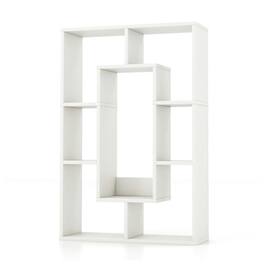 Kadyn - Bookcase Book Shelf,Storage Shelf Unit Plant Stand,7-Cube Geometric Bookshelf Modern Decorative Open Bookcase - White