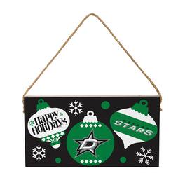 Evergreen Enterprises - Dallas Stars 6" x 11" Holiday Wood Wall Sign - Multicolor