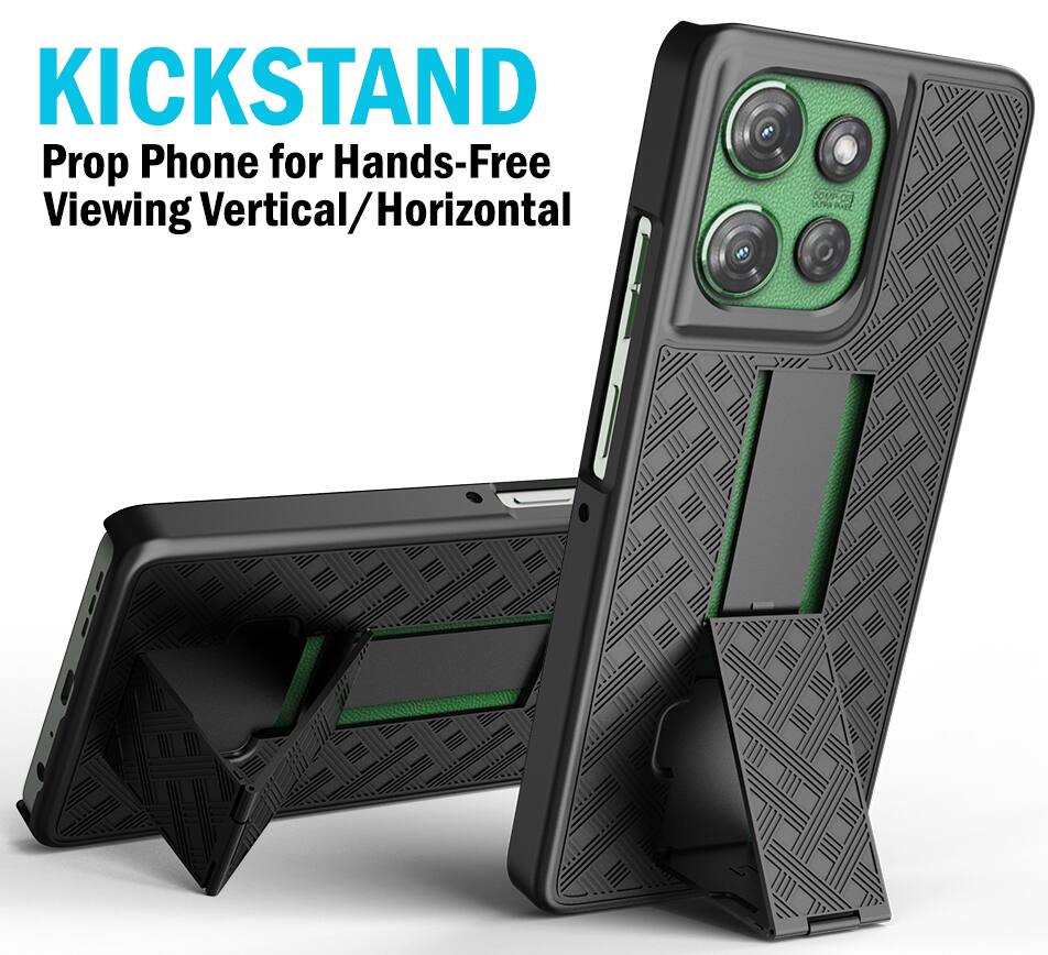 KICKSTAND  
Prop Phone for Hands-Free Viewing Vertical/Horizontal
