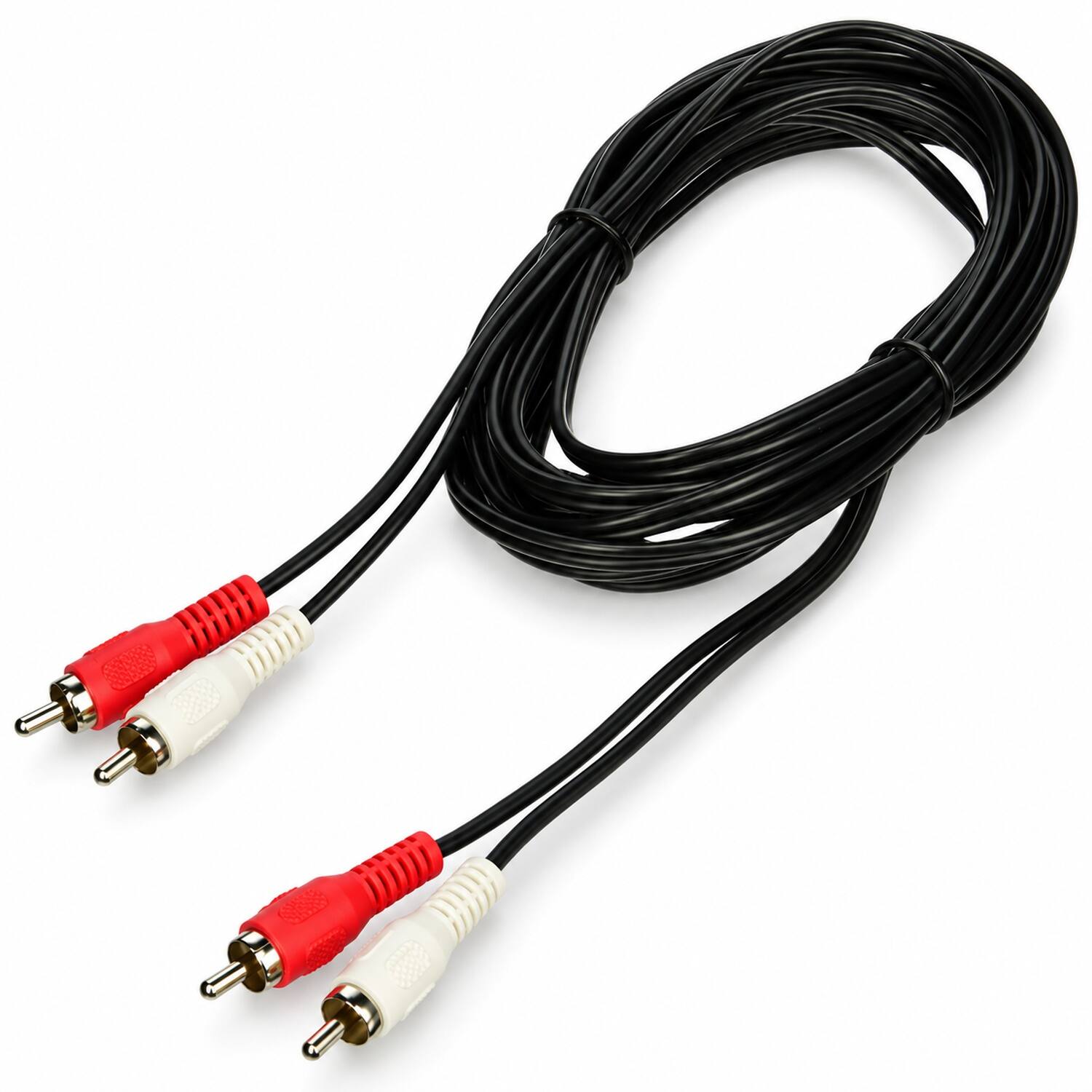 Front. Sanoxy - RCA Stereo Audio Cable Dual RCA Male Gold-Plated AV Cord FOR HDTV DVD VCR (10 FT) - Black.