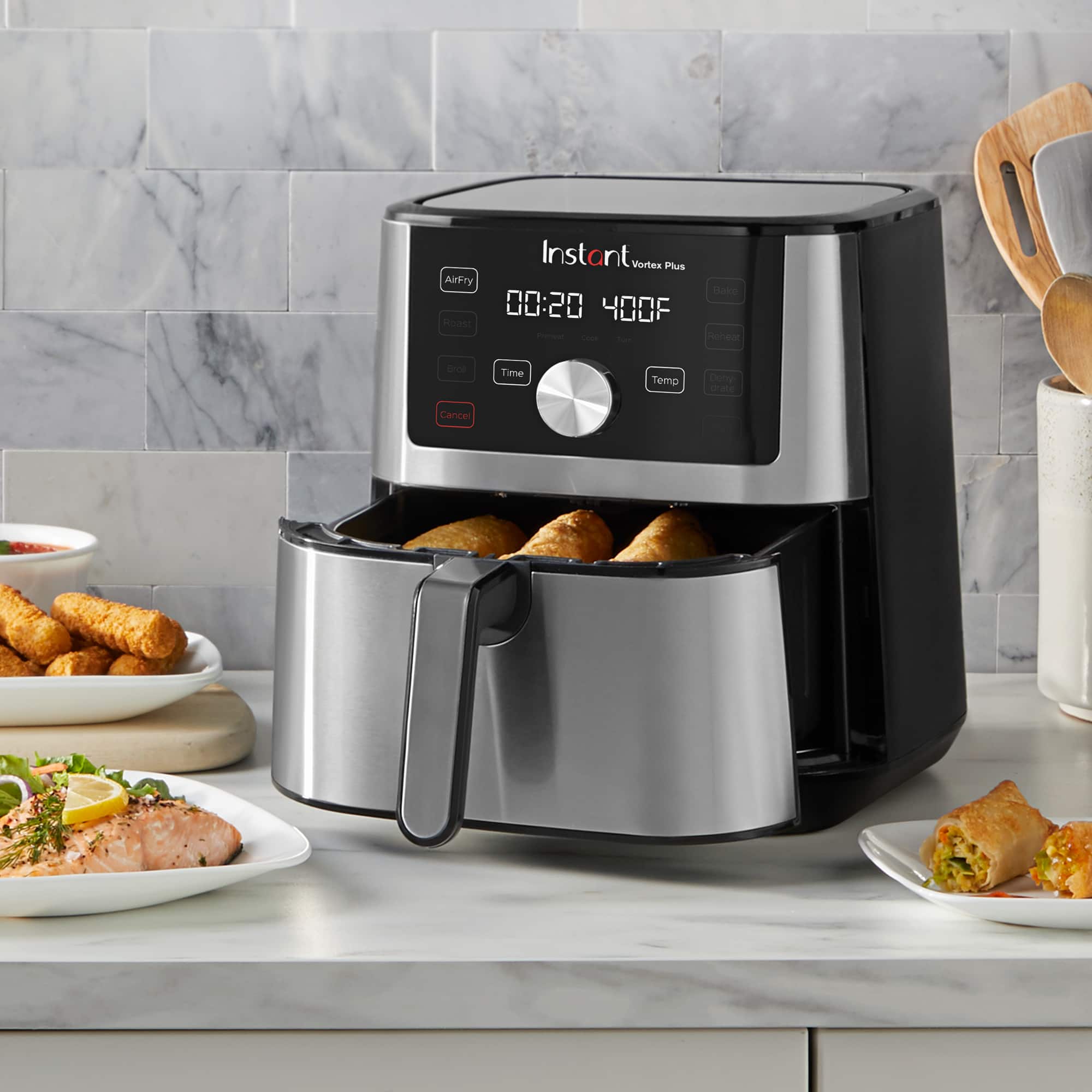 Alt View 13. Instant Pot - 6 Quart Vortex Plus 6-in-1 Air Fryer - Stainless Steel.