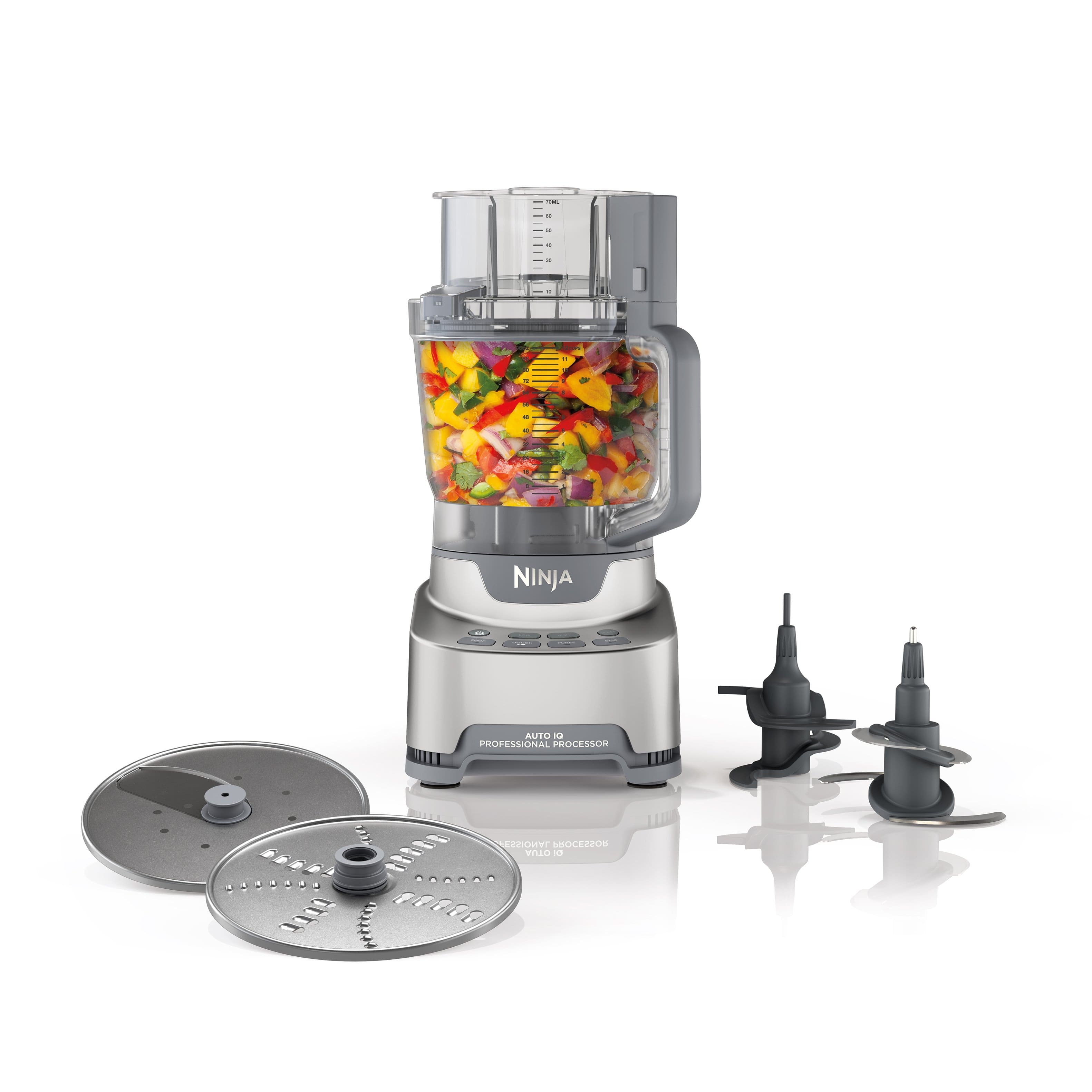 Ninja - Professional 12-Cup XL Food Processor - Platinum Silver - Front_Zoom