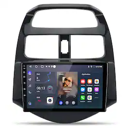 Junsun - For Chevy Spark 2013-2015 2+64GB carplay 9 Inch Android 15 Car Stereo Radio GPS Navi WIFI SWC RDS BT FM - Black