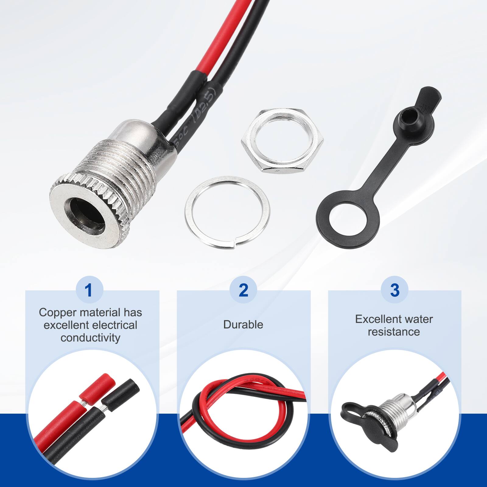 722,5 OC

1. Copper material has excellent electrical conductivity
2. Durable
3. Excellent water resistance