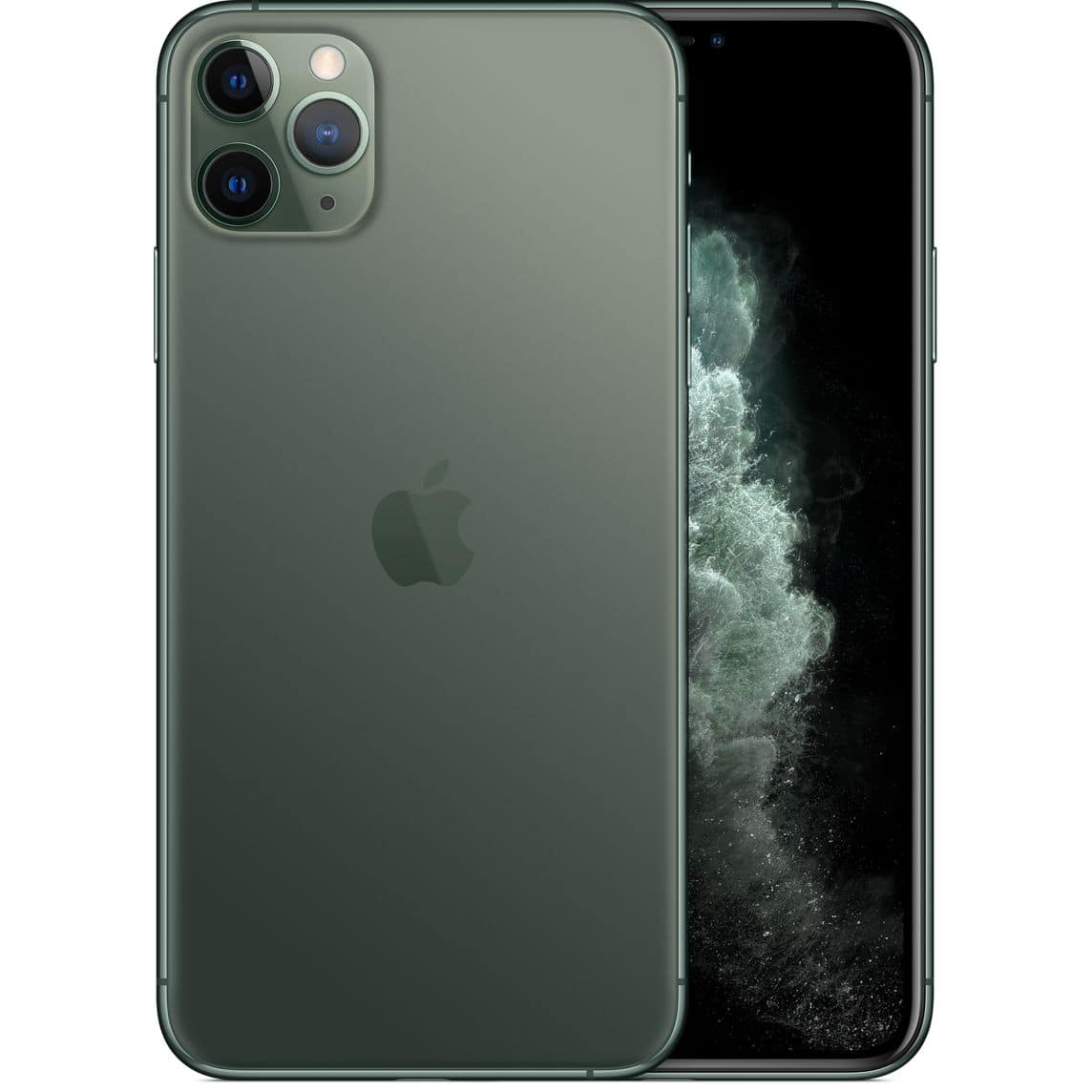 Front. Apple - iPhone 11 Pro Max A2161 (Fully Unlocked) 64GB - Midnight Green.
