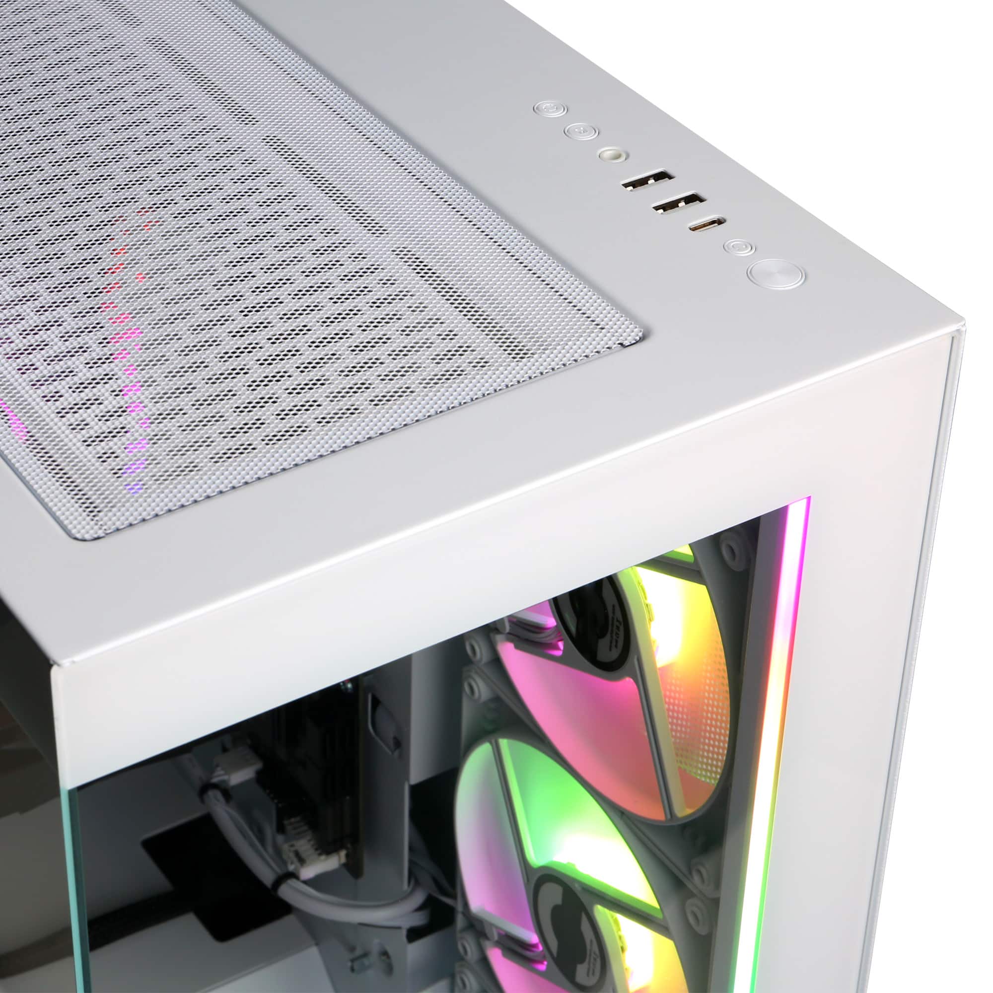 Alt View 13. CyberPowerPC - Gaming Desktop - Intel Core Ultra 225F - NVIDIA GeForce RTX 5060 8GB - 16GB DDR5 - 2TB PCIe 4.0 SSD - White.
