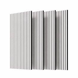 Boyel Living - 4-Pack 23.62-in x 45.27-in 3D Fluted Acoustic Slat Wall Panel - Natural