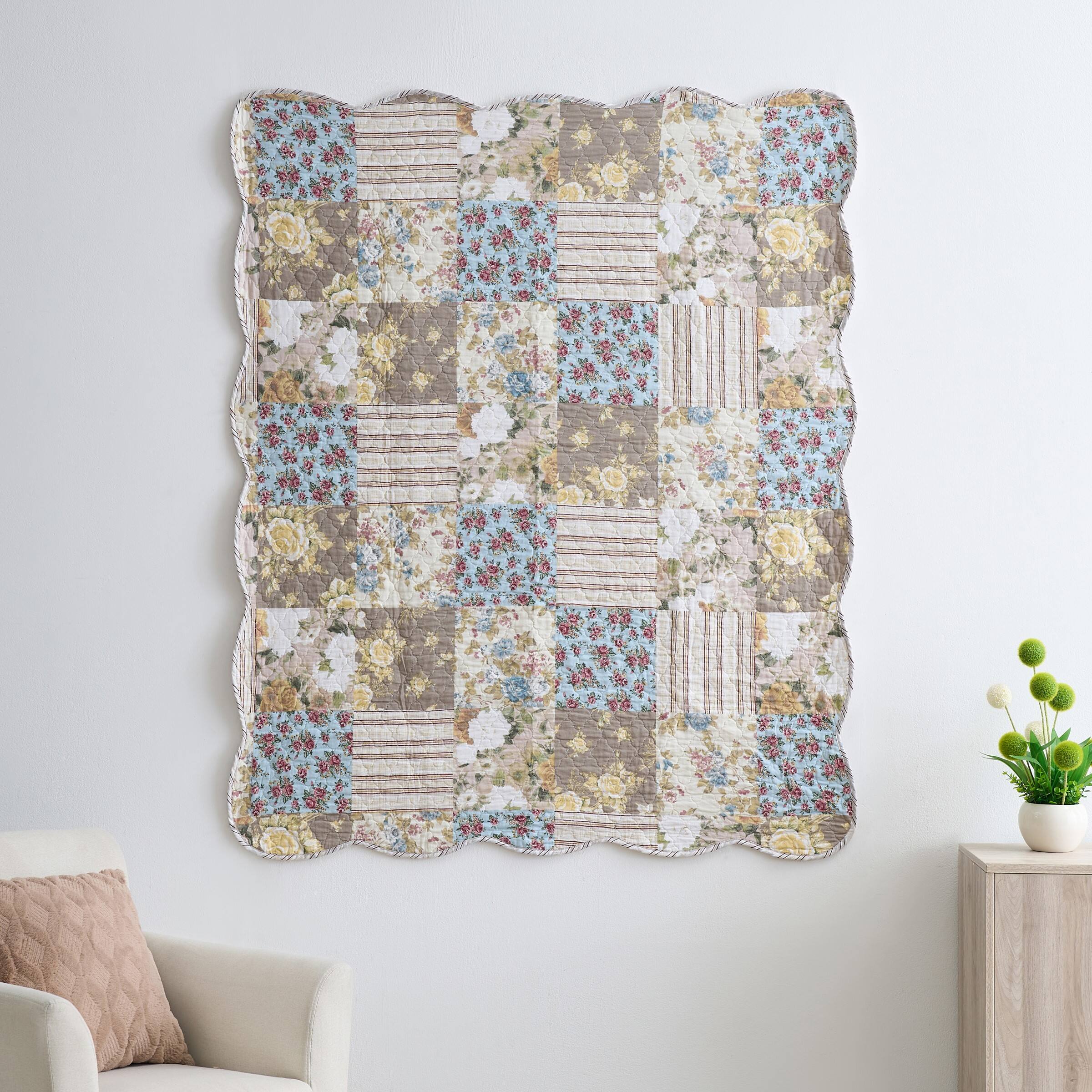 Left. BreeBe - French Country Throw - Multi.