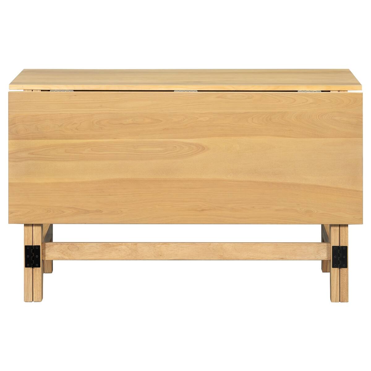 Alt View 4. Loheer - Loheer Extendable Farmhouse Dining Table with Drop Leaf for Small Spaces - Natural.