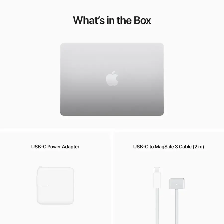 What's in the Box: USB-C Power Adapter, USB-C to MagSafe 3 Cable (2m m)