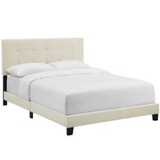 Front. Modway - Amira Upholstered Fabric King Bed - Brown.