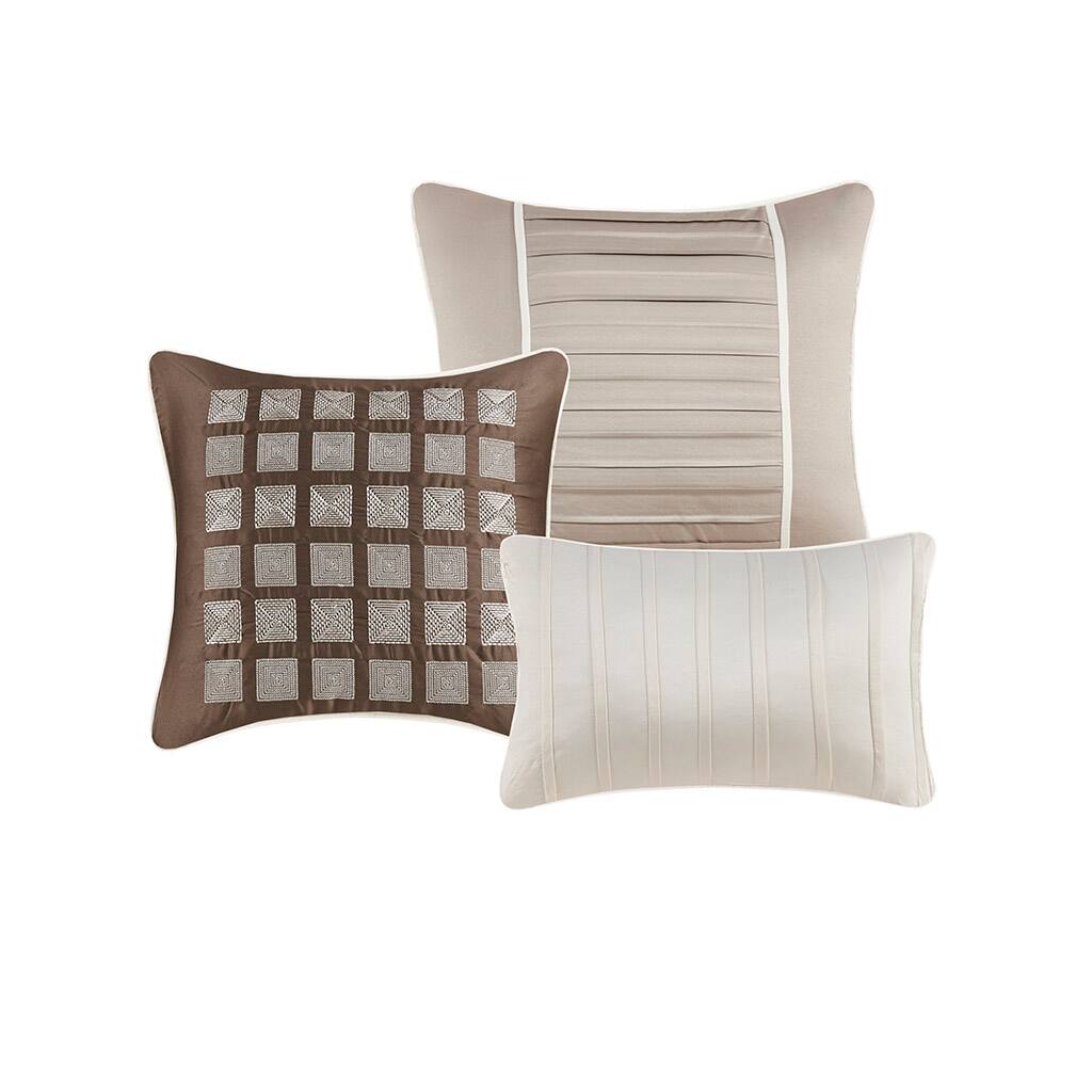 Alt View 3. Gracie Mills - Gracie Mills Dolly Modern 7-Piece Comforter Set - Taupe.
