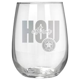 Great American Products - Houston Astros Etched 17oz. City Stemless Wine Glass - Multicolor