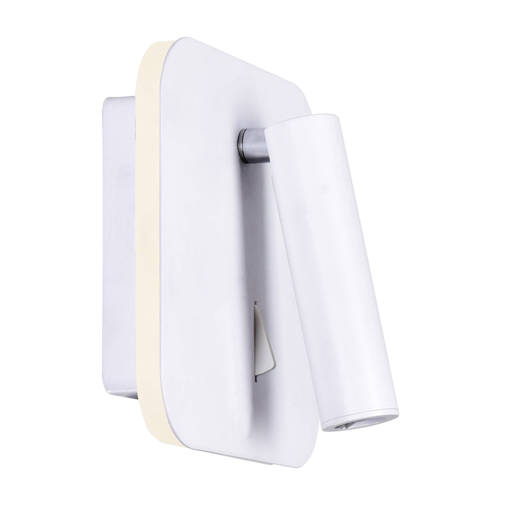 Angle. CWI Lighting - Private I LED Sconce With Matte White Finish - Matte White.