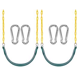Sorbus - Heavy Duty Swing Seat Color with 66” Rust-Resistant Chain, Playground Swing Set Accessories, 2 Pack - Green