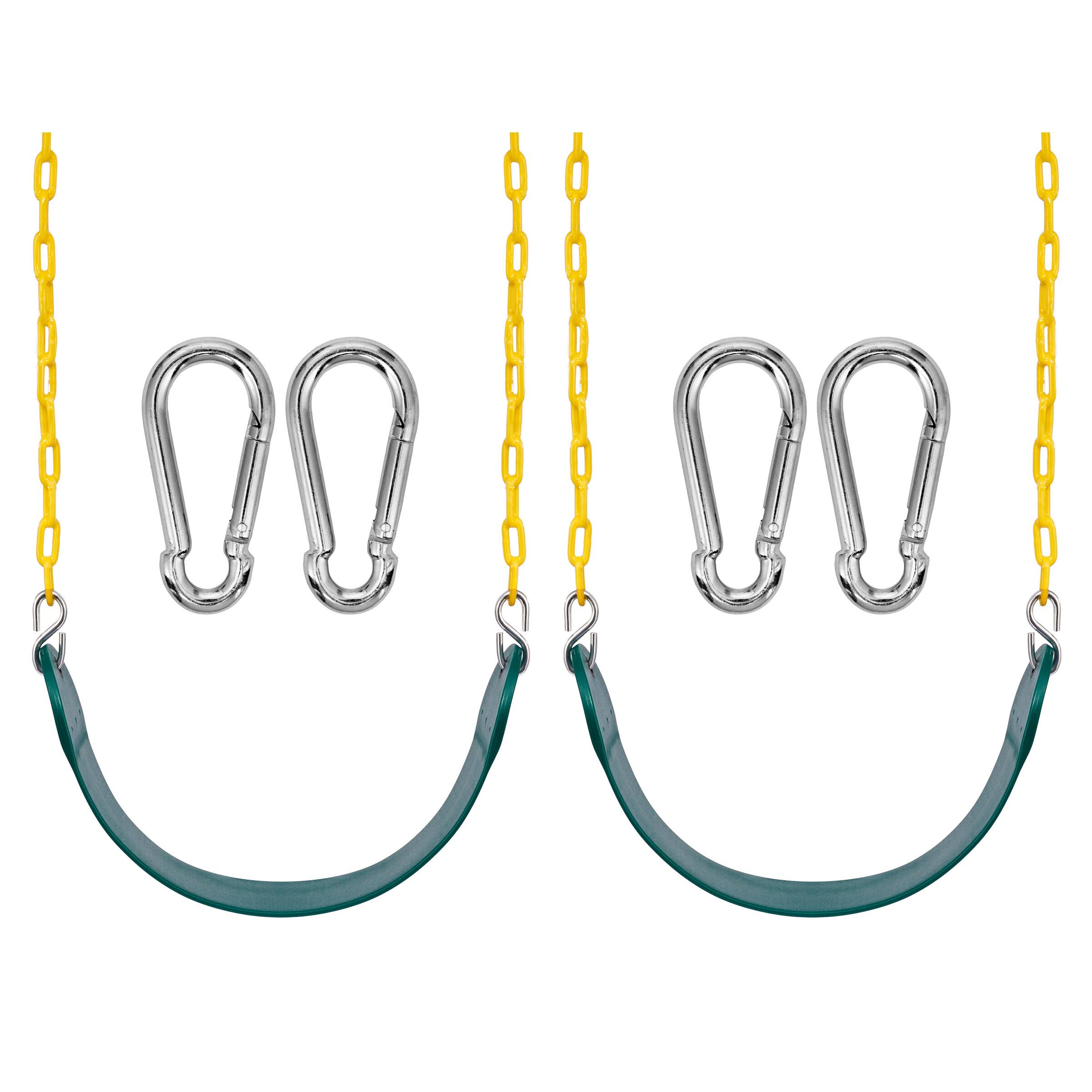 Front. Sorbus - Sorbus Heavy Duty Swing Seat Green Color with 66” Rust-Resistant Chain, Playground Swing Set Accessories, 2 Pack - Green.