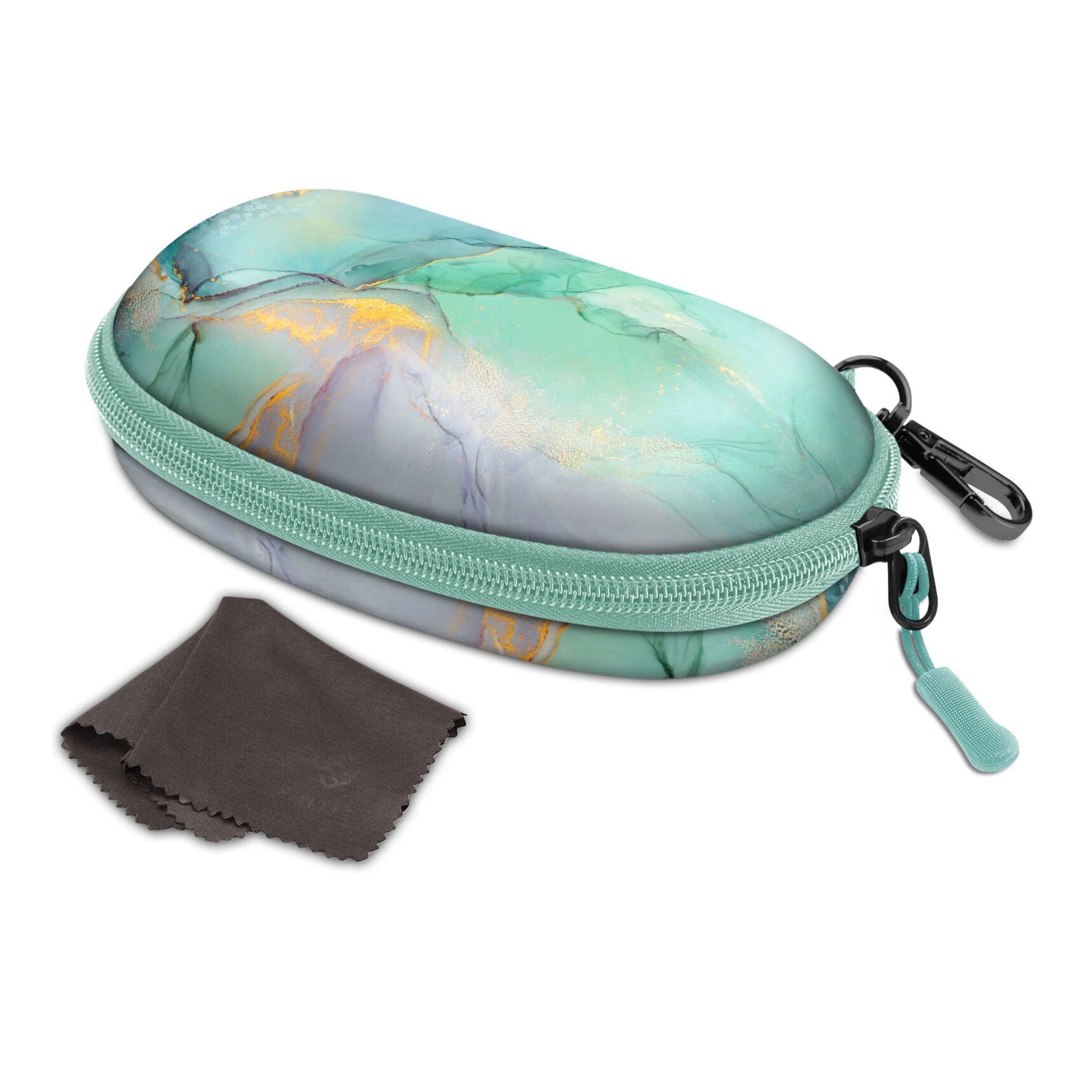 Kitcheniva - Shockproof Sunglasses Travel Case With Carabiner - Emerald Marble price history on PriceWatchPro