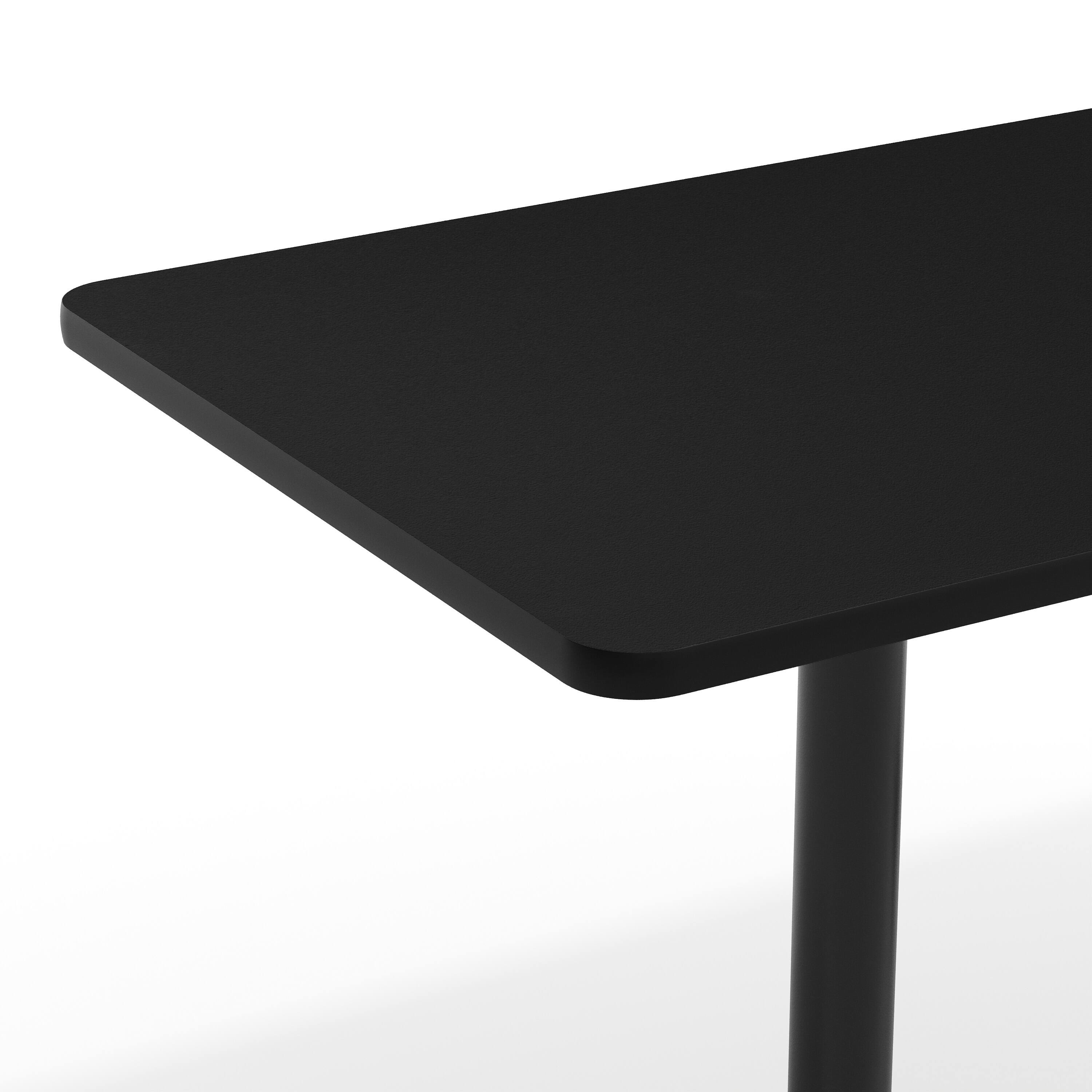 Alt View 10. Emma + Oliver - Commercial Table Top with Dual Table Height Bases - Black.