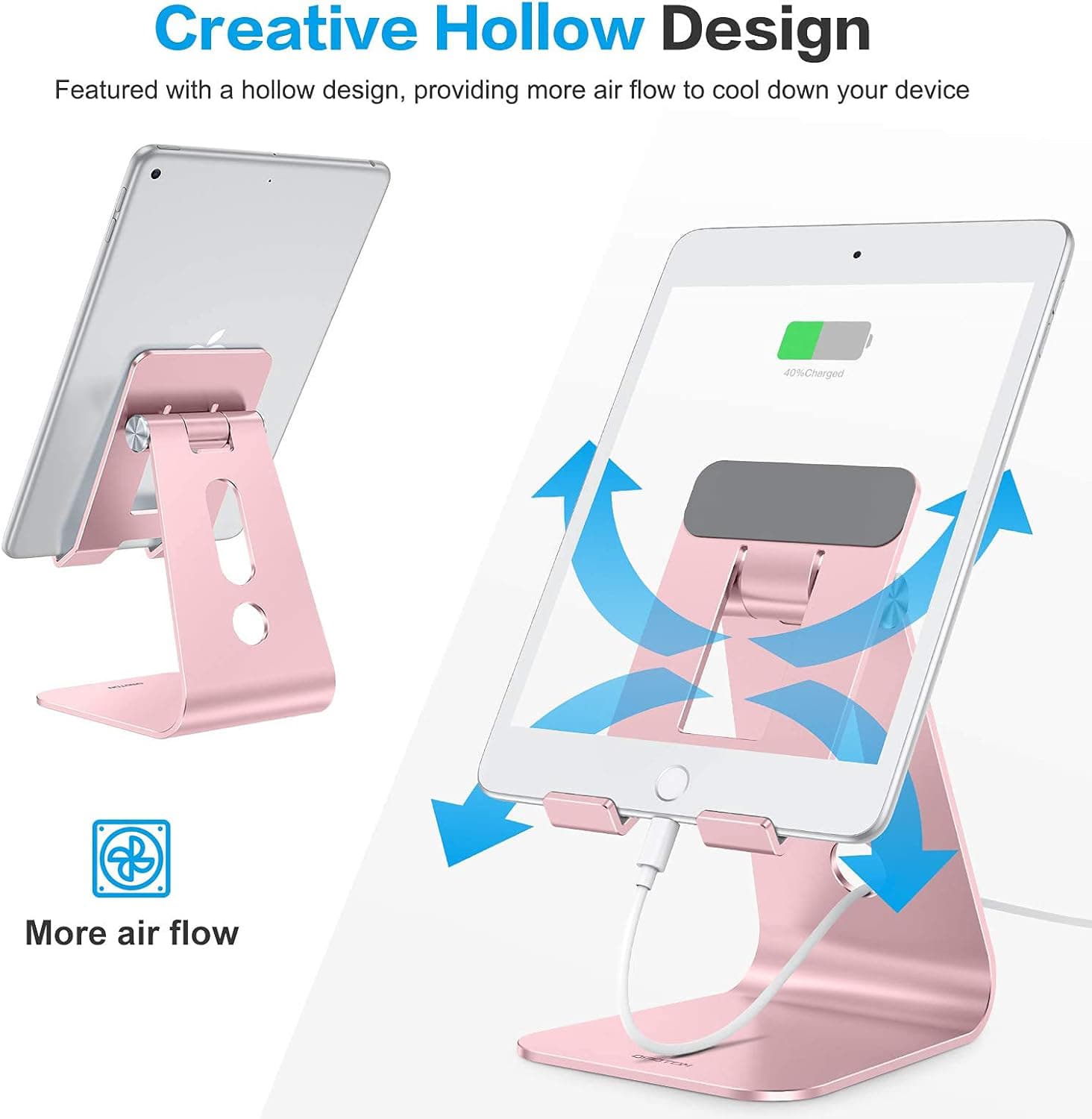 Creative Hollow Design  
Featured with a hollow design, providing more air flow to cool down your device  

More air flow