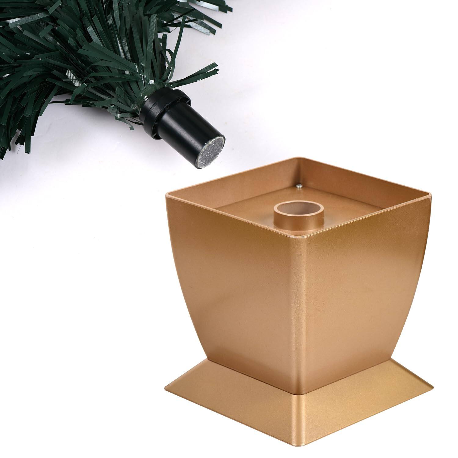 Alt View 3. Alchemy Casas - Green Fiber Optic Christmas Tree Pre-lit Artificial Mini Tabletop Small Xmas Stars Holiday Home Decorations - Pink.