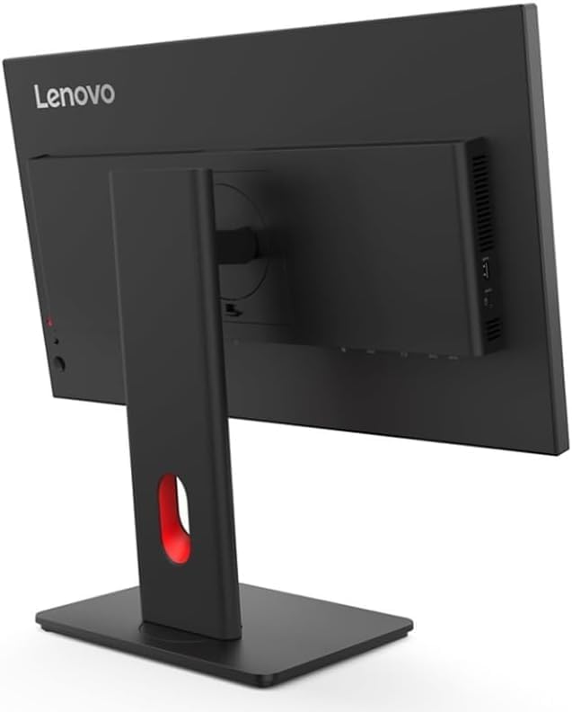 Alt View 1. Lenovo - Lenovo ThinkVision 24" FHD IPS, Anti-Glare, Flicker-Free, VESA Mount (100mm), VGA, HDMI & w/DKZ Hub, Black Color - Black.