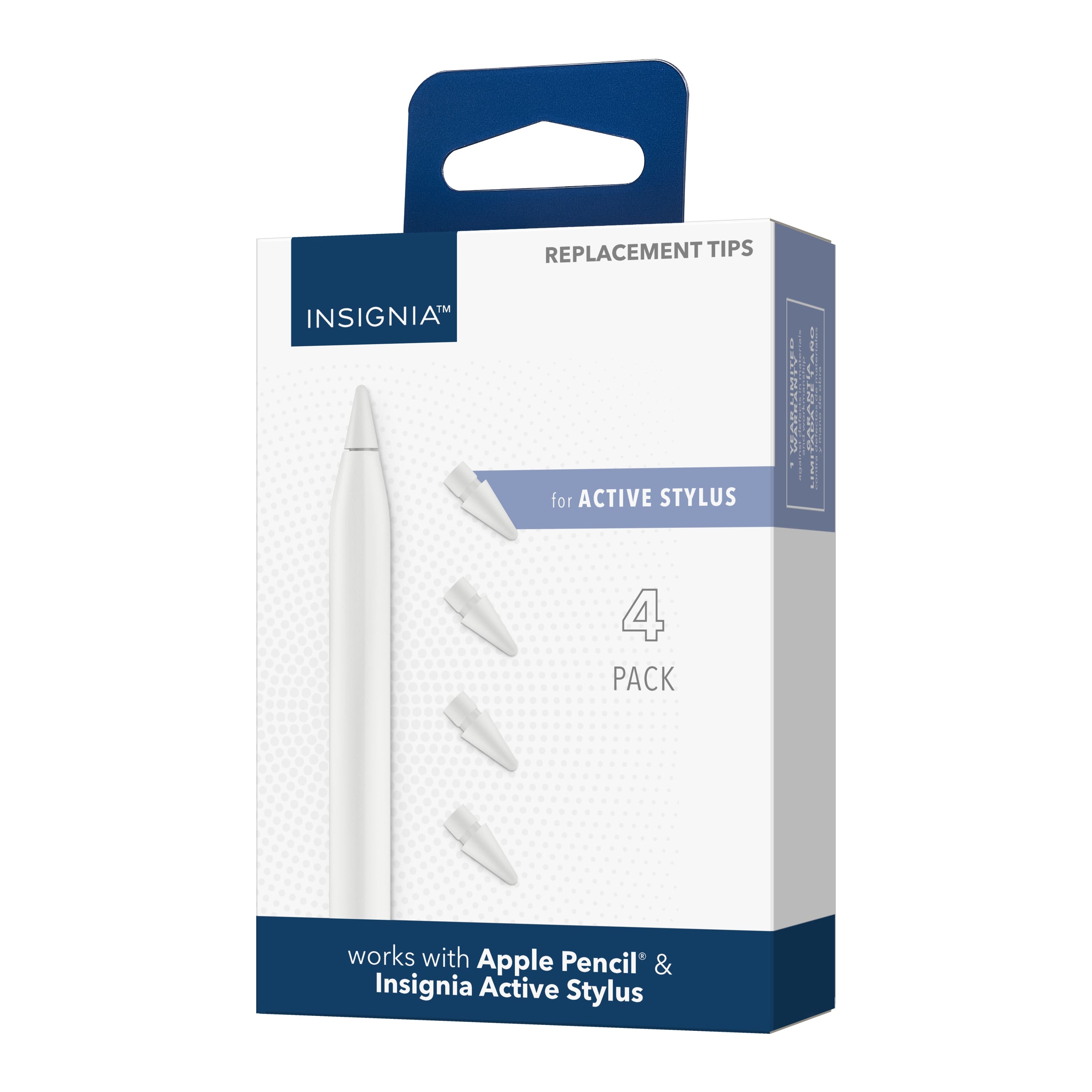 REPLACEMENT TIPS TM INSIGNIA for ACTIVE STYLUS: Rana 1614 A | O-|... 4 PACK works with Apple Pencil & Insignia Active Stylus