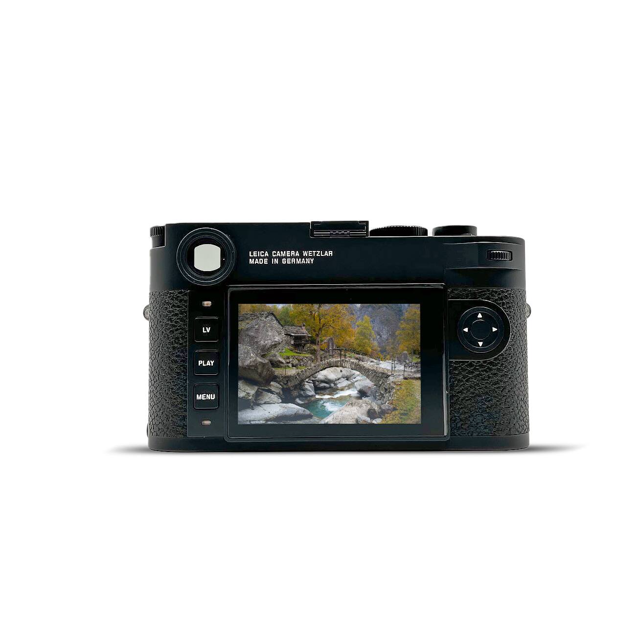 LEICA CAMERA WETZLAR  
MADE IN GERMANY  

LV  
PLAY  
MENU