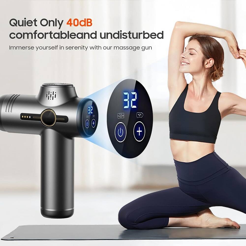 Quiet Only 40dB  
comfortable and undisturbed  
Immerse yourself in serenity with our massage gun