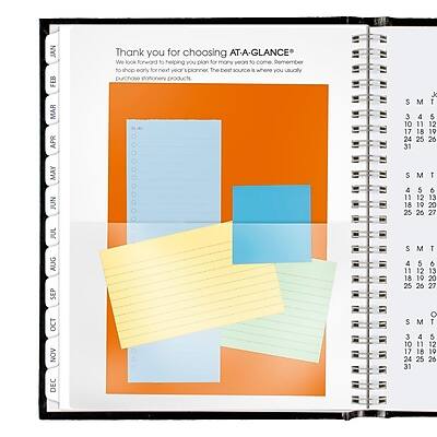 JAN FEB MAR APR  
Thank you for choosing AT-A-GLANCE  
We look forward to helping you plan for many more come  
Remember to shop early for next year planner. The best source is where you usually purchase stationery products  

J $ M I 3 4 5 10 11 12 17 18 19 24 25 26 31  

MAY JUN  
S M T 4 5 6 11 12 13 18 19 20 25 26 27  

JUL AUG SEP  
S M T 4 5 6 11 12 13 18 19 20 25 26 27  

OCT NOV DEC  
S M T 3 4 5 10 11 12 17 18 19 24 25 26 31