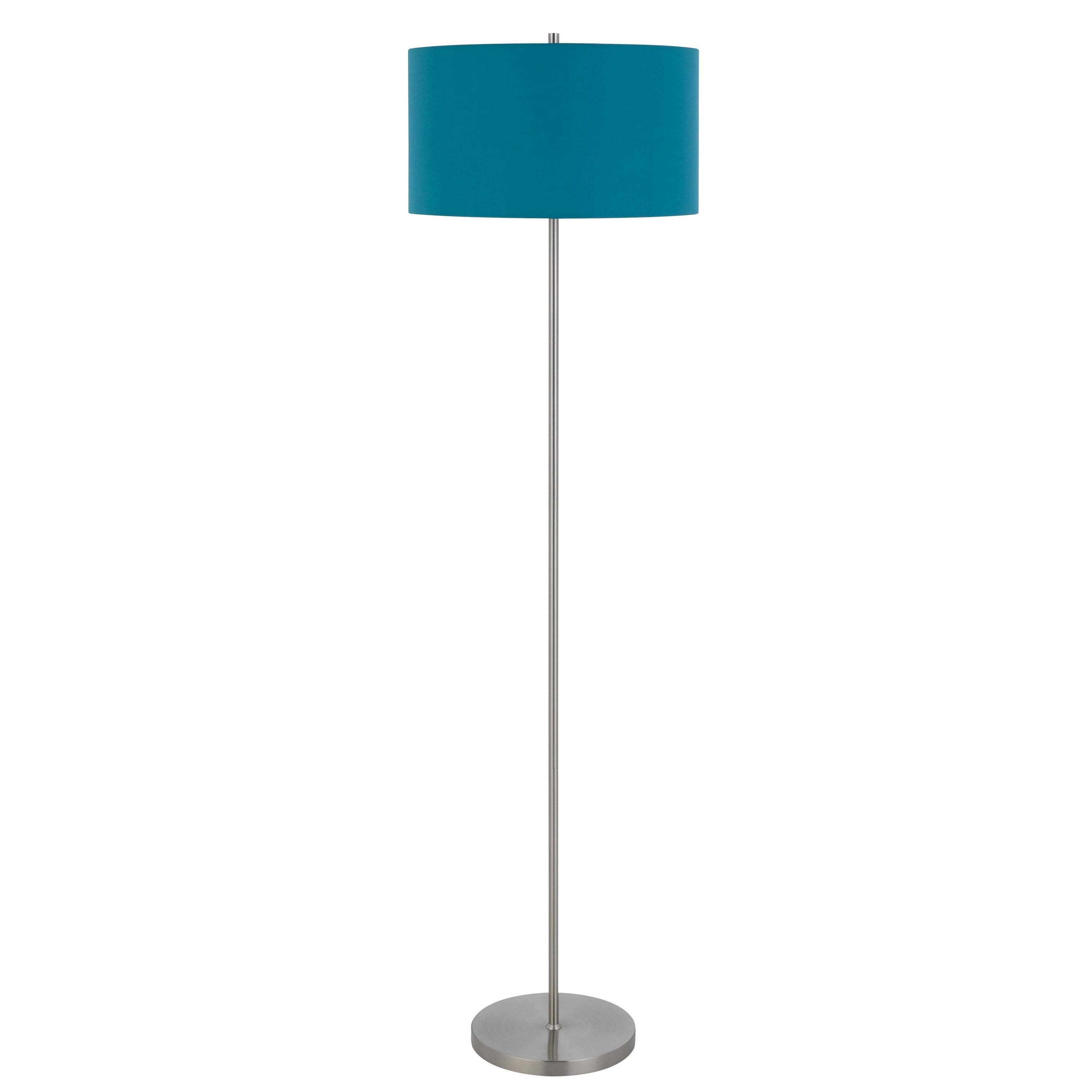 Front. Manhattan Lane - Sie 59 Inch Floor Lamp, Linen Shade, Round Base, Metal.