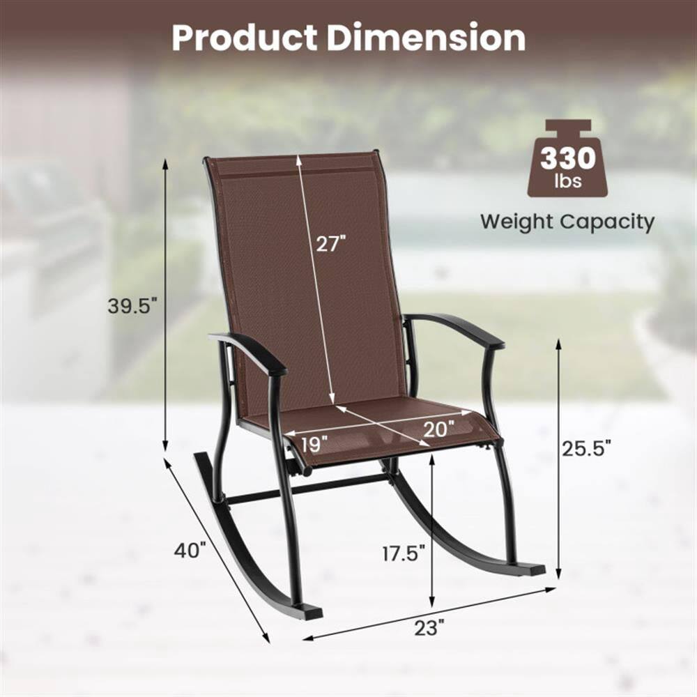 Product Dimension:  
- Weight Capacity: 330 lbs  
- Height: 39.5"  
- Width: 40"  
- Depth: 25.5"  
- Seat Height: 19"  
- Seat Width: 20"  
- Seat Depth: 17.5"  
- Armrest Height: 27"  
- Overall Depth: 23"