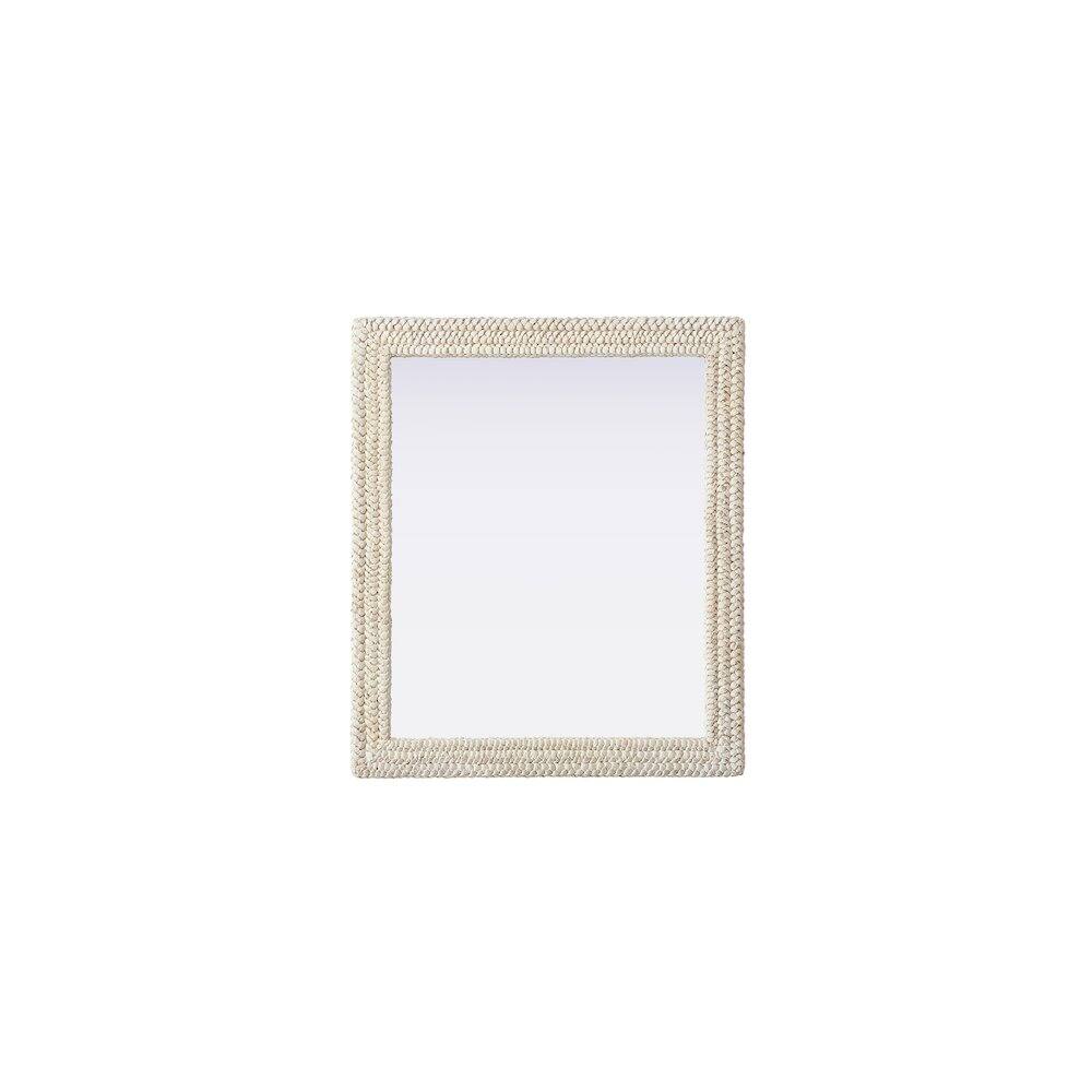 Alt View 8. Elegant Decor - Rectangle Cornhusk Mirror 36x42 in Linen White - Linen White.