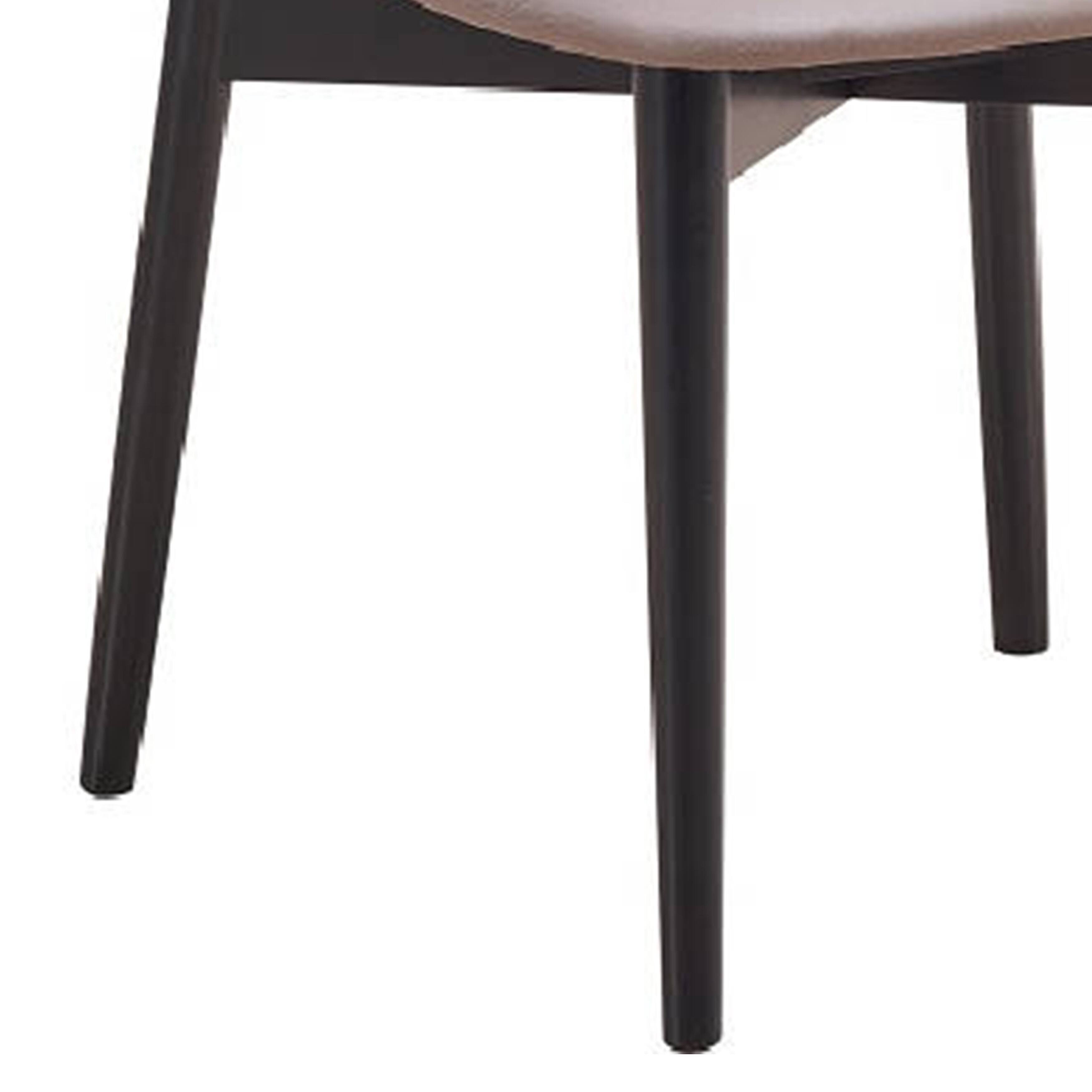 Alt View 3. Manhattan Lane - Anae 23 Inch Side Dining Chair Set of 2, Turned Legs, Gray Fabric - Gray, Black.