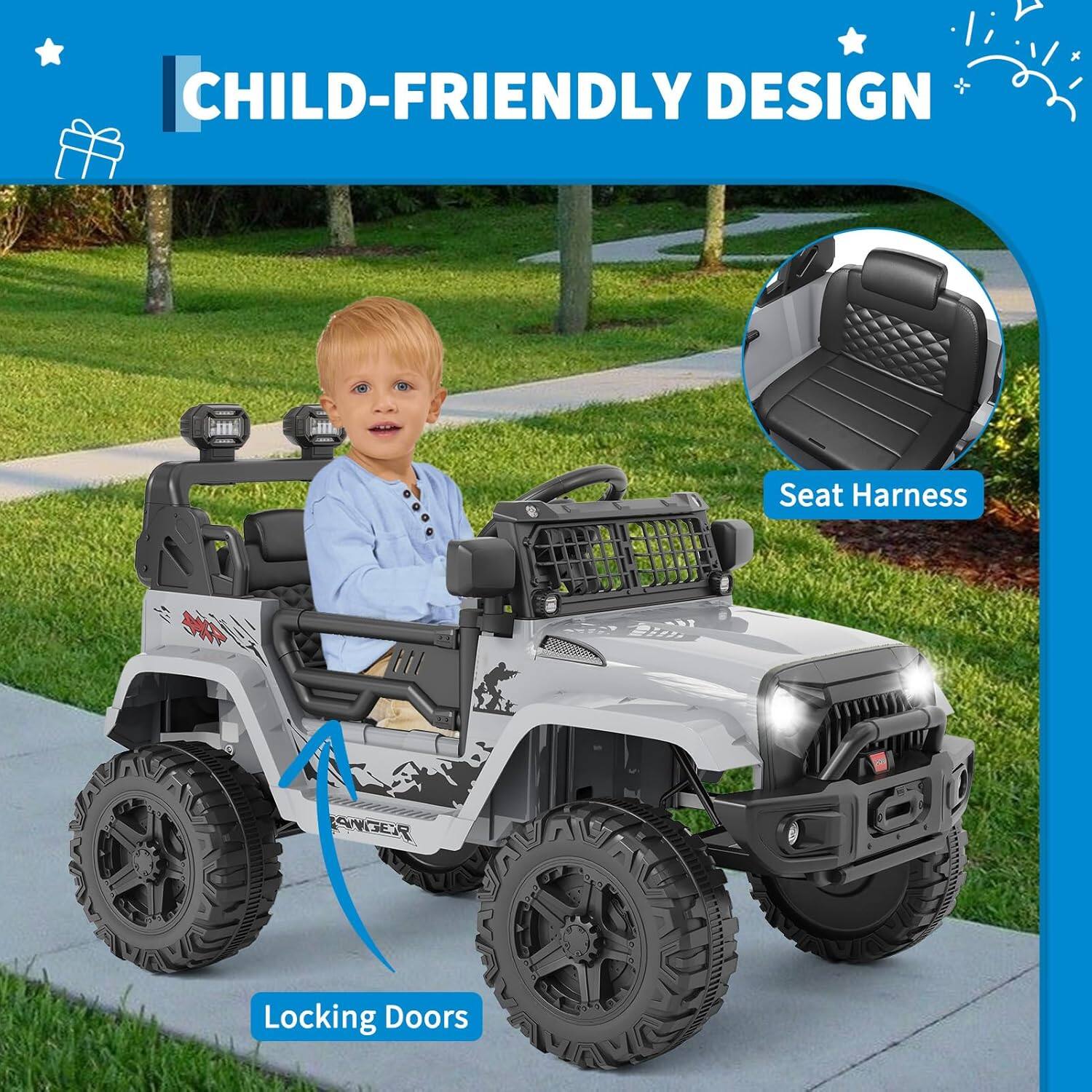 CHILD-FRIENDLY DESIGN  
Seat Harness  
Locking Doors