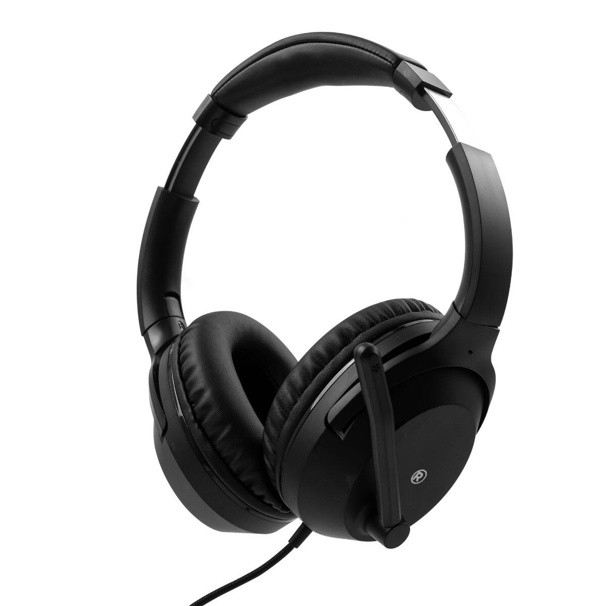Back. RadioShack - Wired Headphones with Microphone 3304402 - Black.