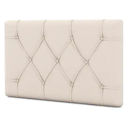 Front. Gymax - Gymax Upholstered Headboard for Twin Size Bed w/ Fabric Upholstery Adjustable Height - Beige.