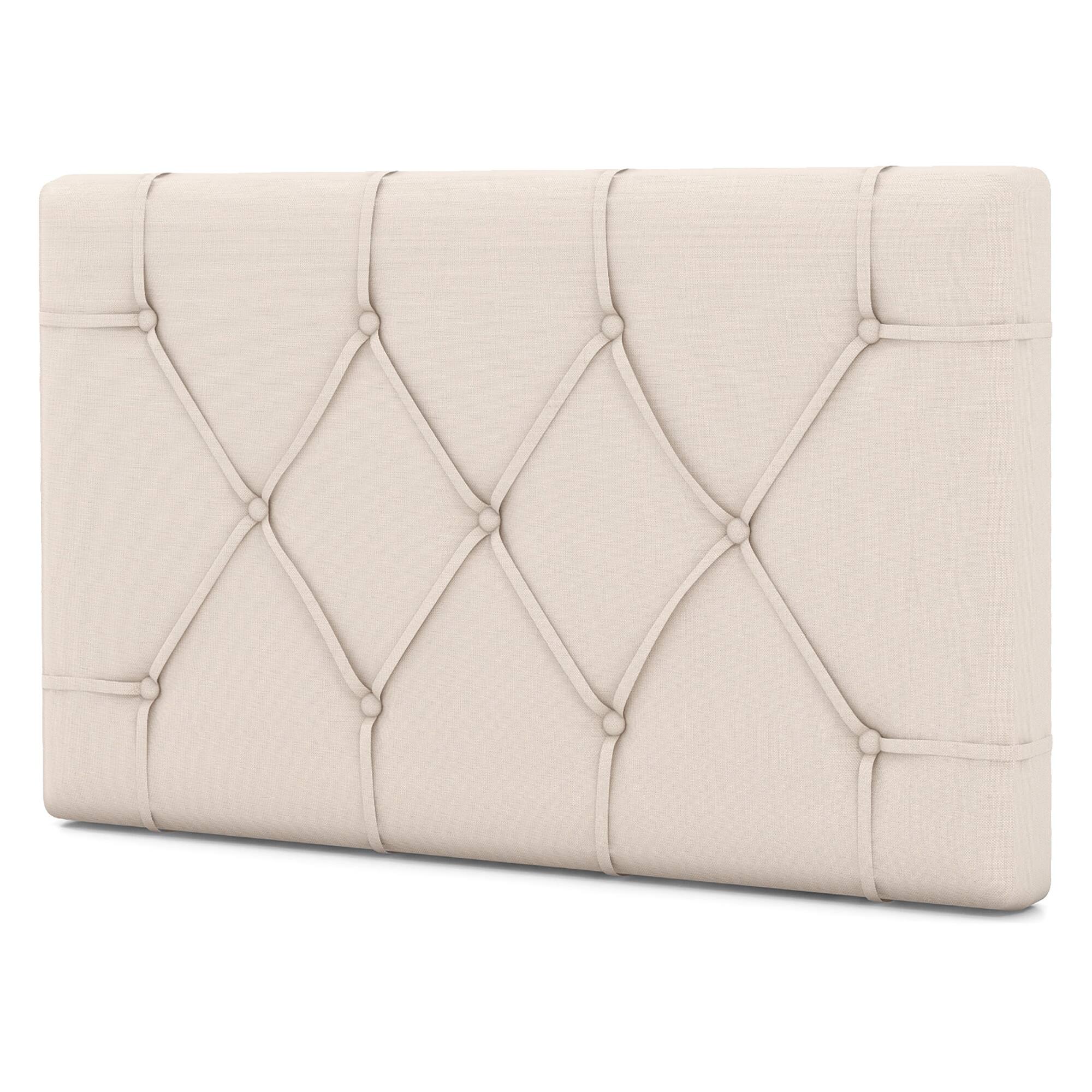 Front. Gymax - Gymax Upholstered Headboard for Twin Size Bed w/ Fabric Upholstery Adjustable Height - Beige.