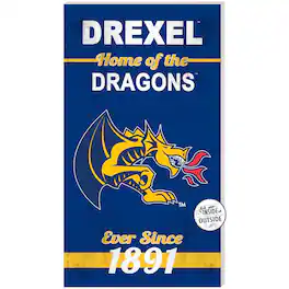 Jardine - Drexel Dragons 11" x 20" Indoor/Outdoor Home Of The Sign - Navy