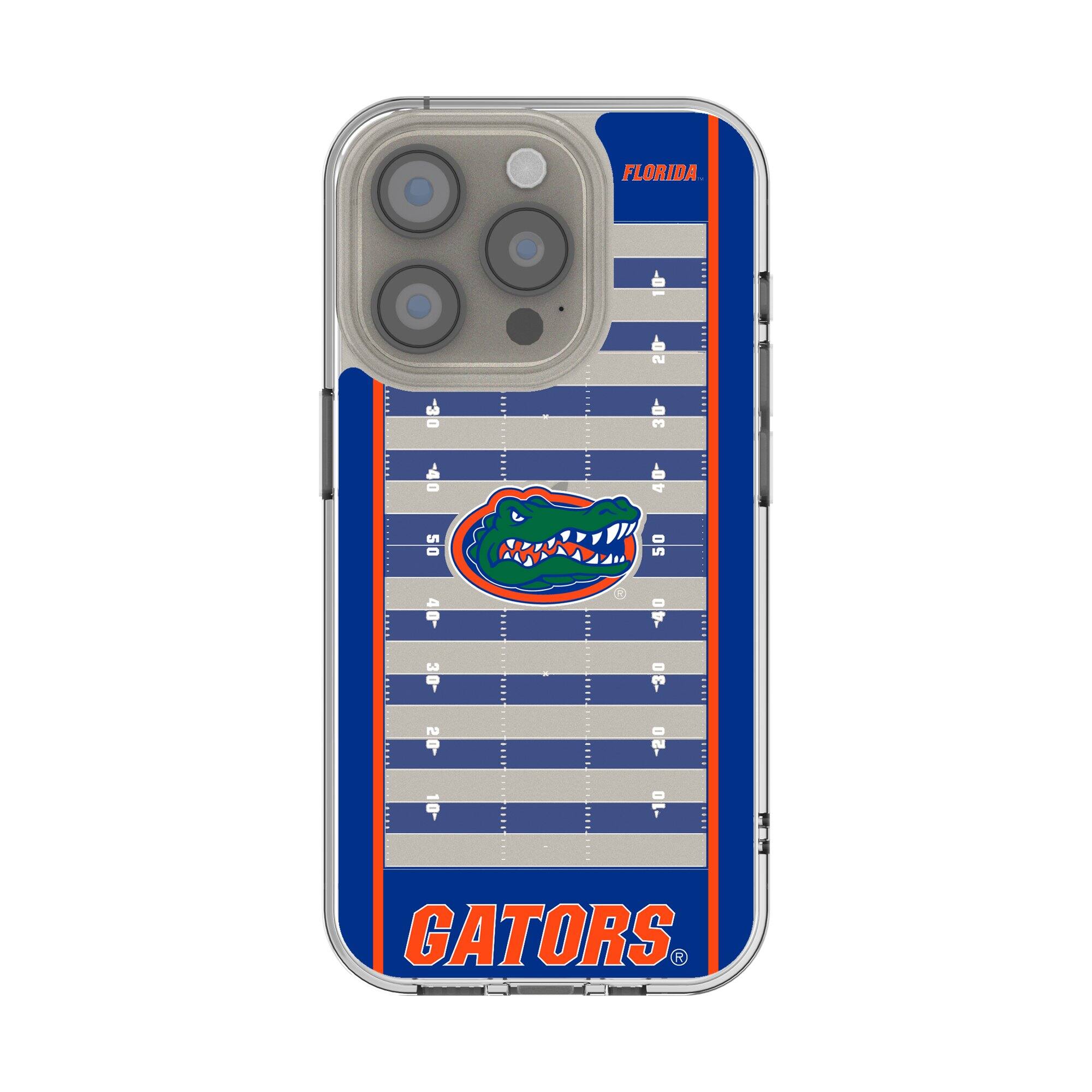 Photos - Case Keyscaper - NCAA - Florida Gators iPhone Clear Football Field Design  - 16 Pro - Multicolor 3323651