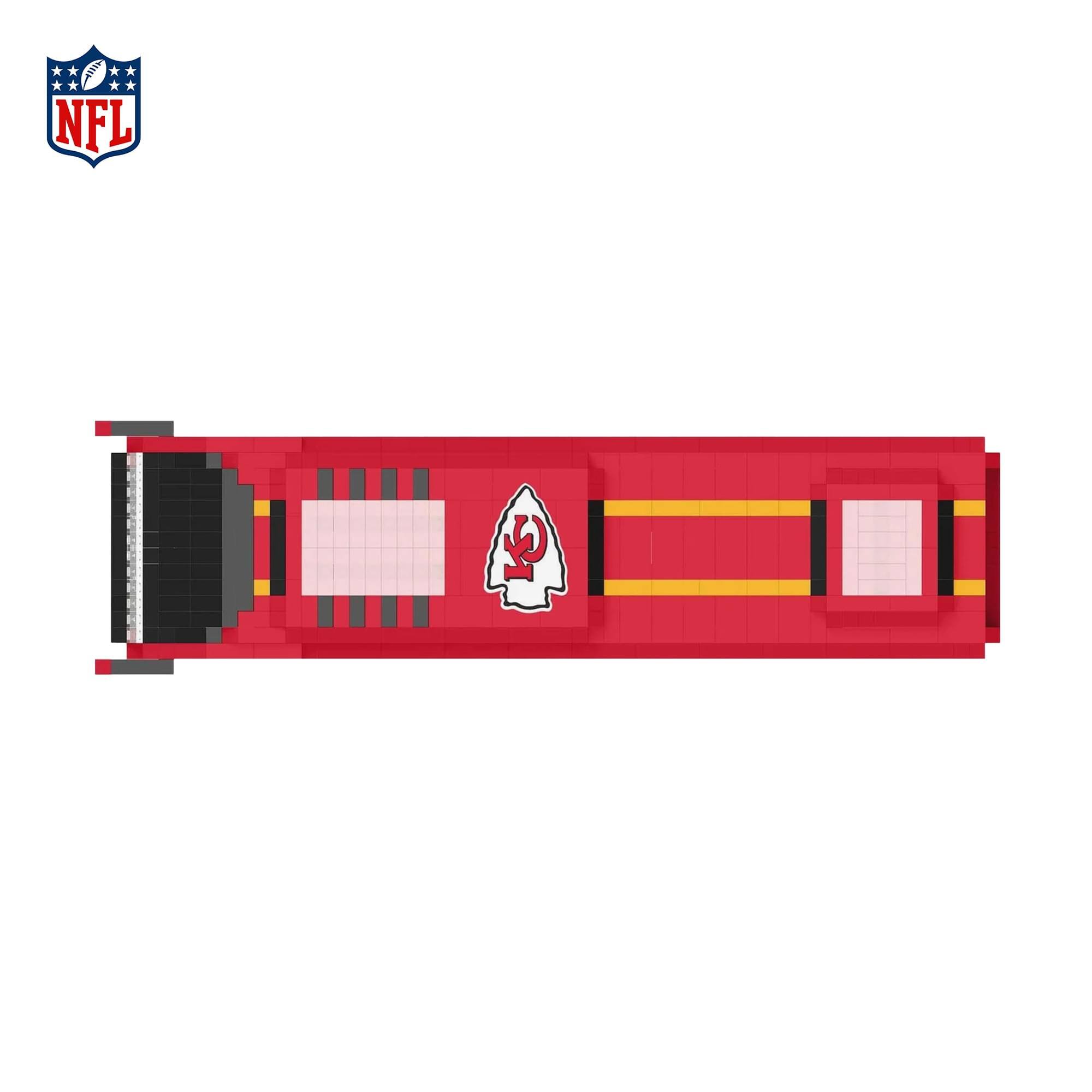 Alt View 2. Forever Collectibles - Kansas City Chiefs NFL BRXLZ Team Bus 1236-Piece Building Block Set - Red.